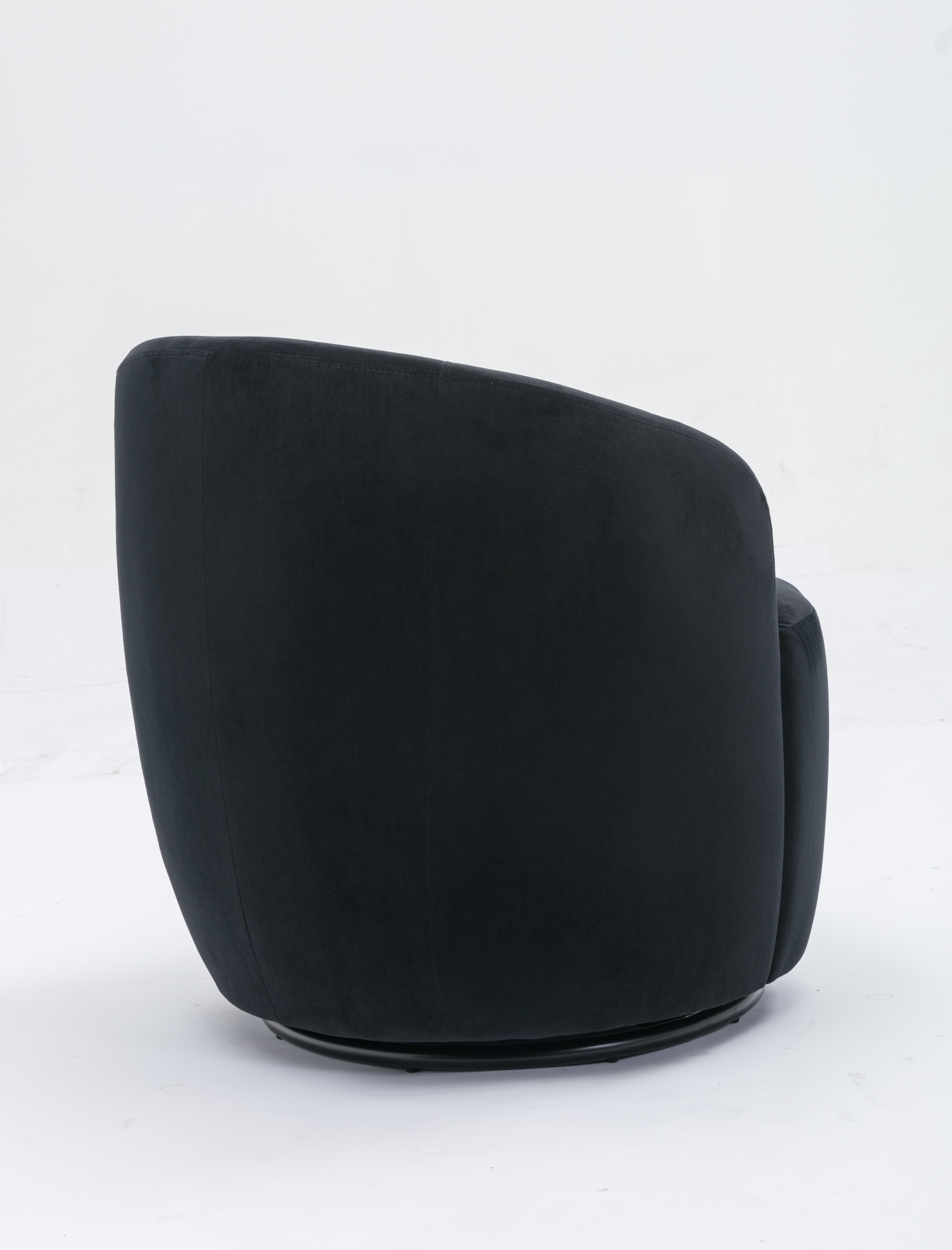 Swivel Barrel Accent Chair with Velvet Fabric