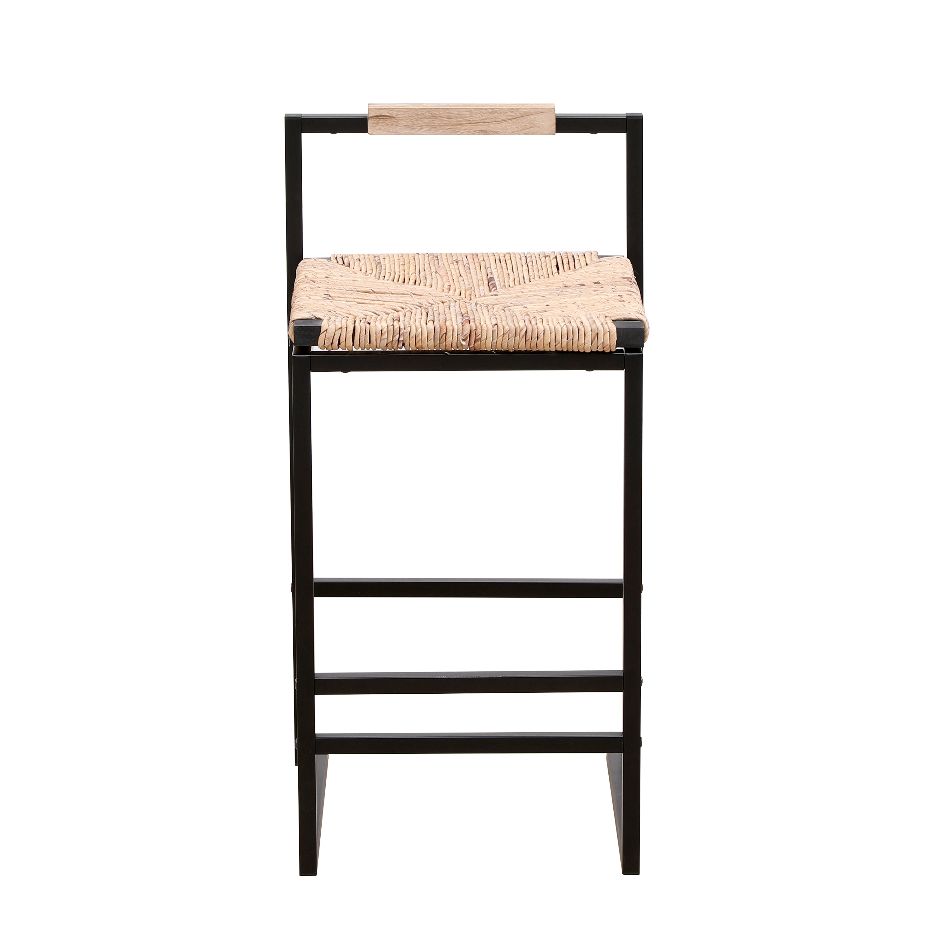 Water Hyacinth Woven Counter Stools, Set of 2