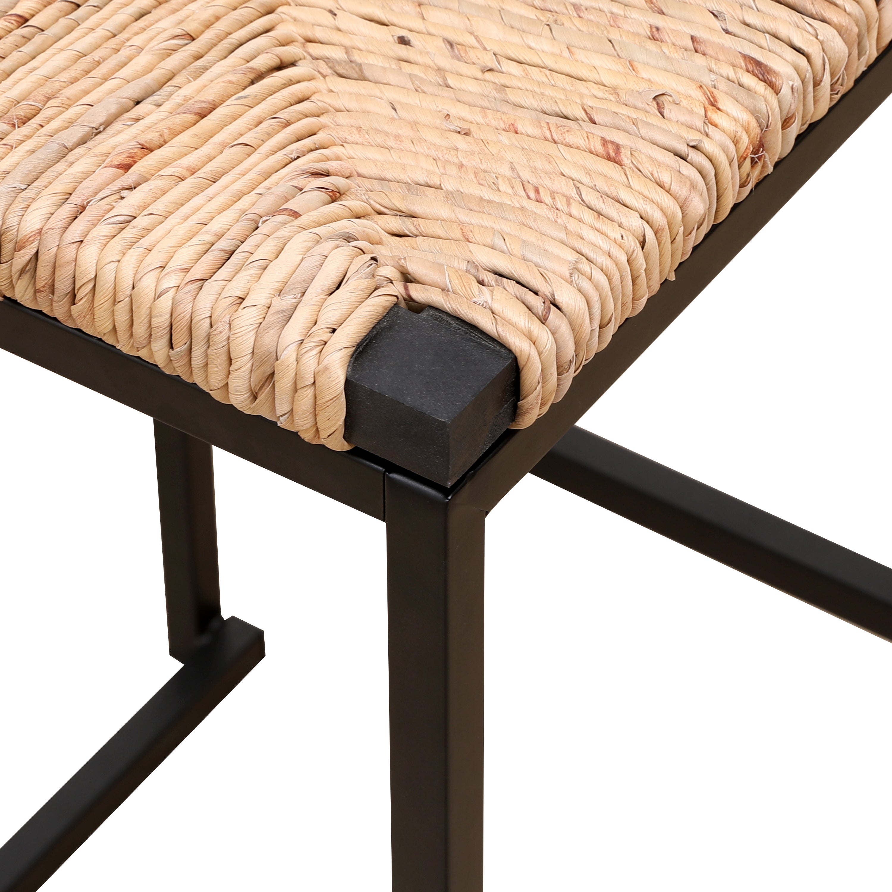 Water Hyacinth Woven Counter Stools, Set of 2