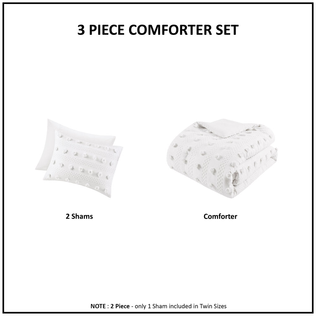 Clip Jacquard King/Cal King Comforter Set