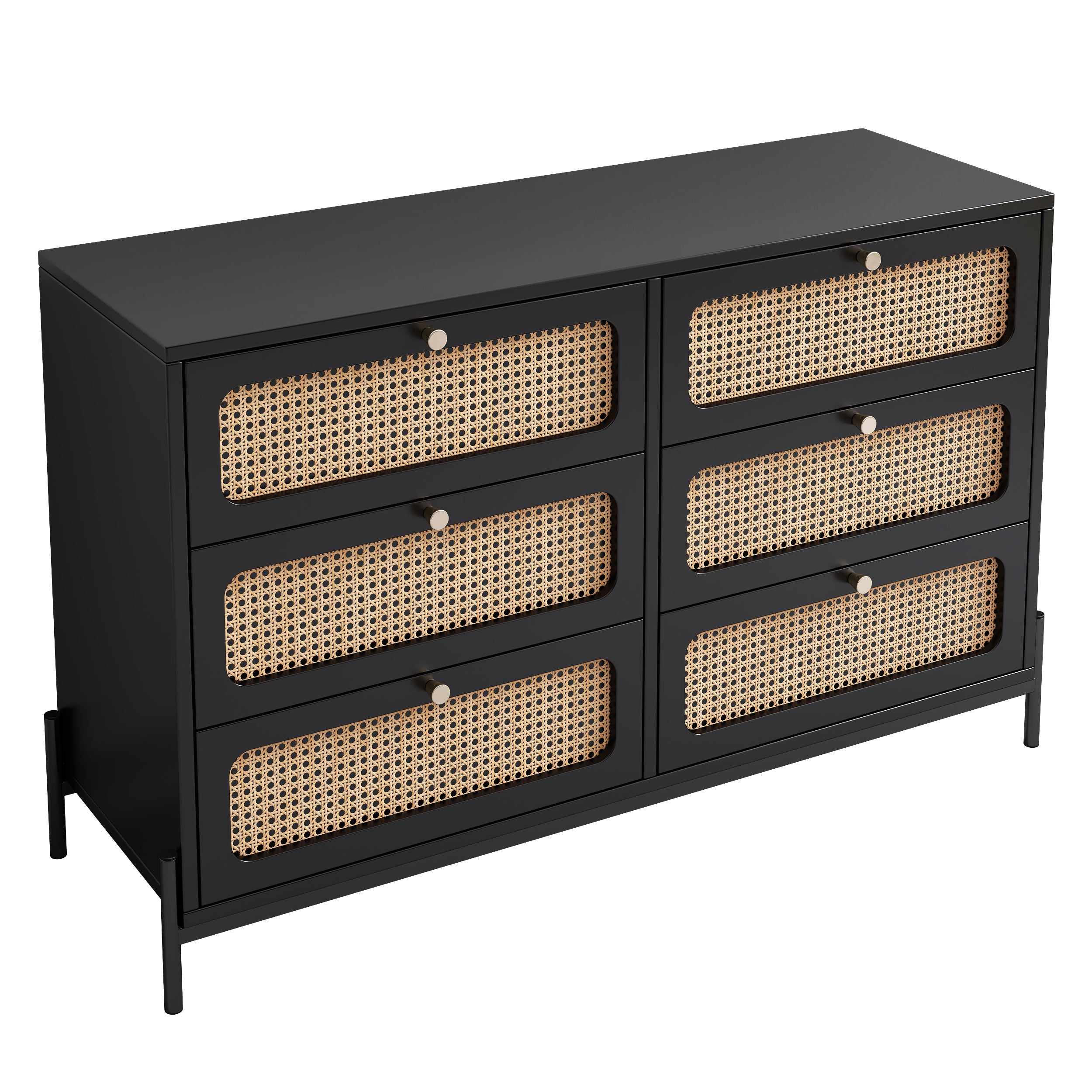 Modern Cannage Rattan Storage Cabinet