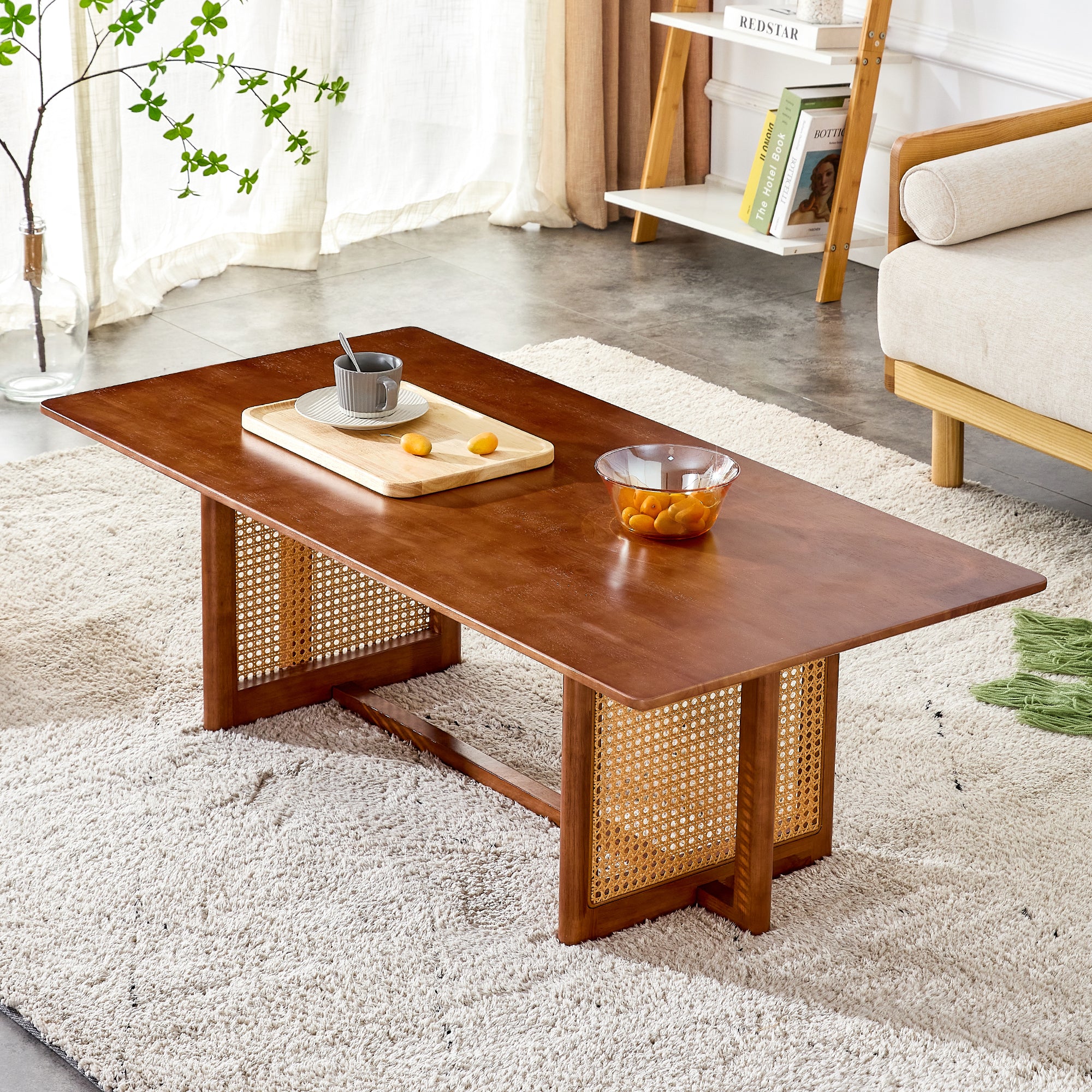 Rattan Solid Wood Coffee Table