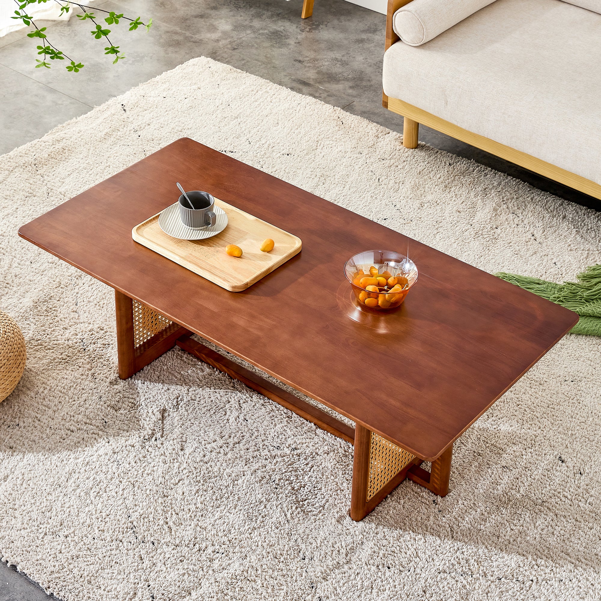 Rattan Solid Wood Coffee Table