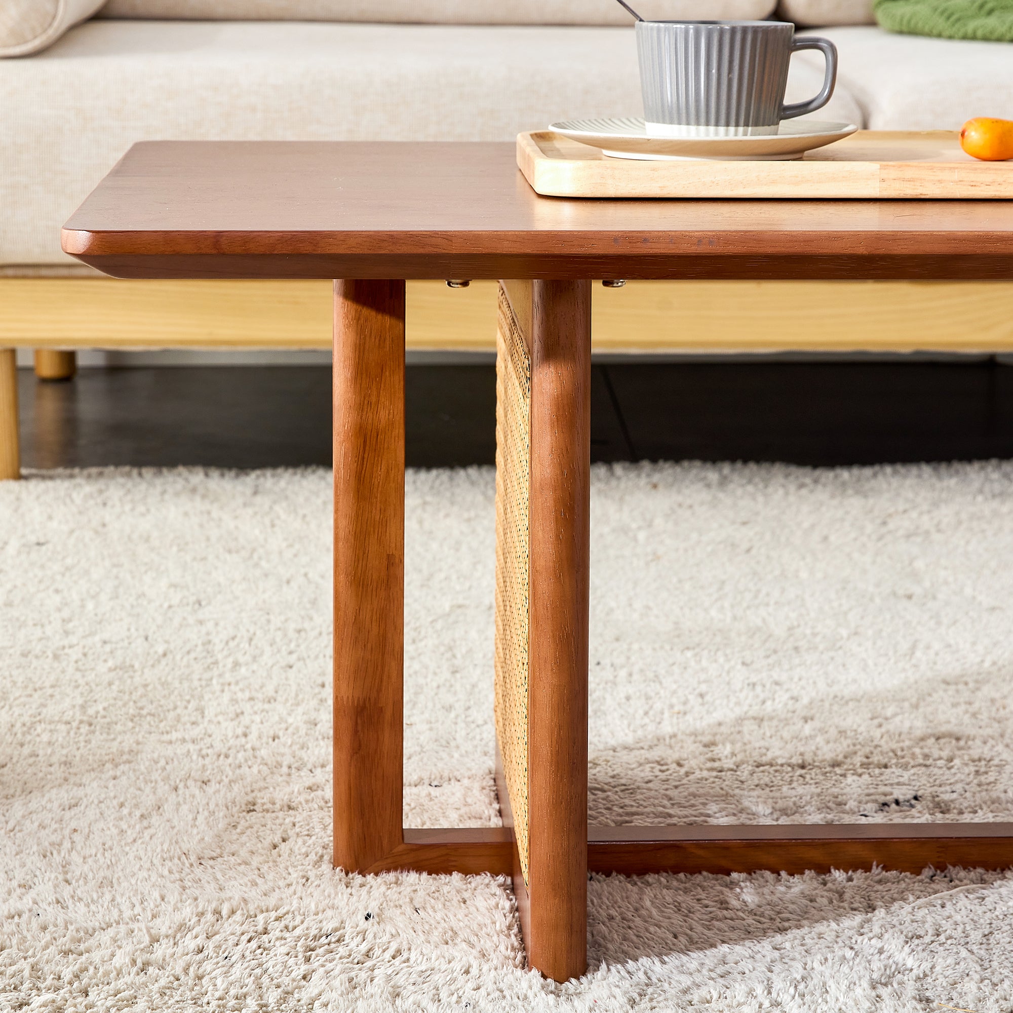 Rattan Solid Wood Coffee Table
