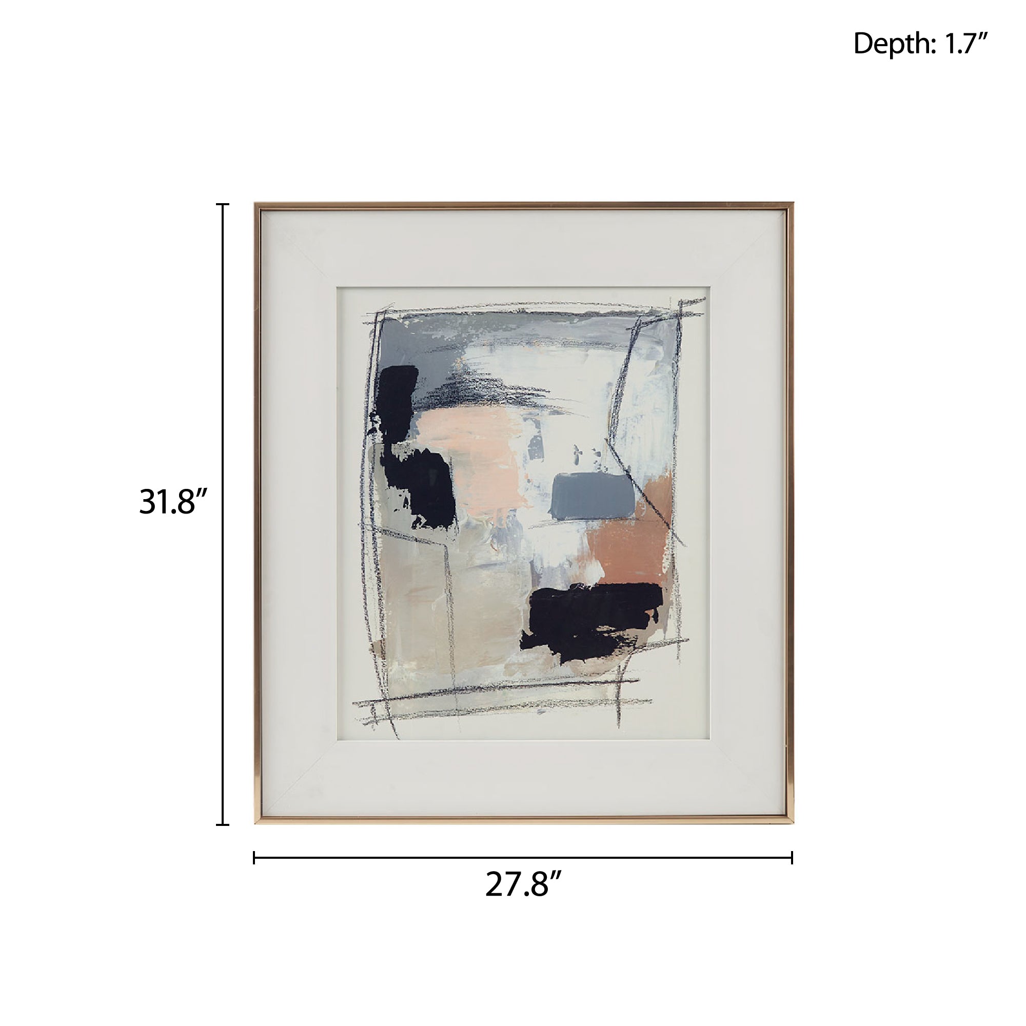 Modern Framed Glass and Gallery Matted Wall Art
