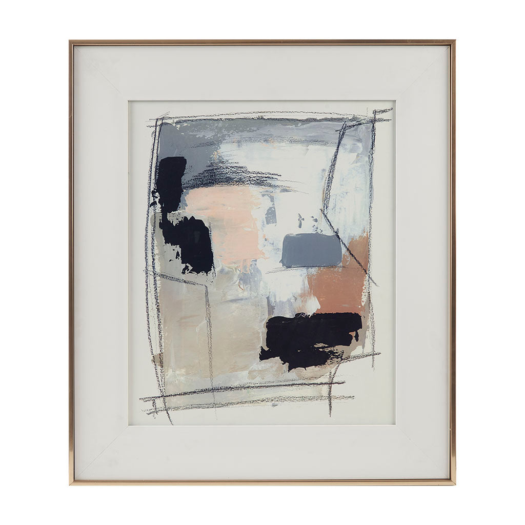 Modern Framed Glass and Gallery Matted Wall Art