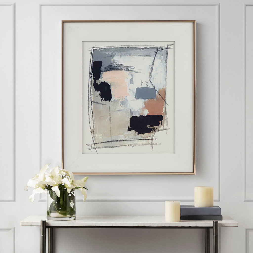 Modern Framed Glass and Gallery Matted Wall Art