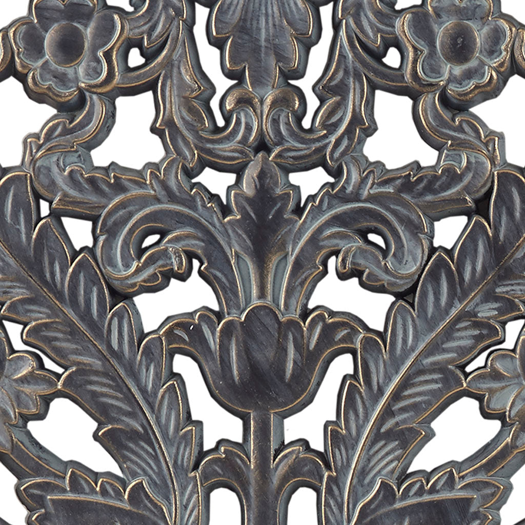 Distressed Carved Wood 2-piece Wall Decor Set