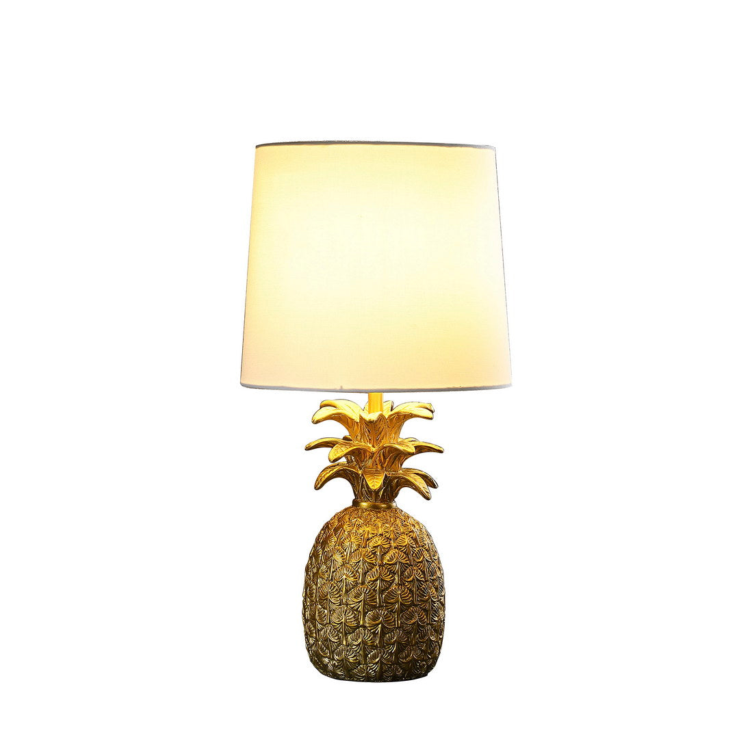 Golden Brass Tropical Heahea Pineapple Table Lamp
