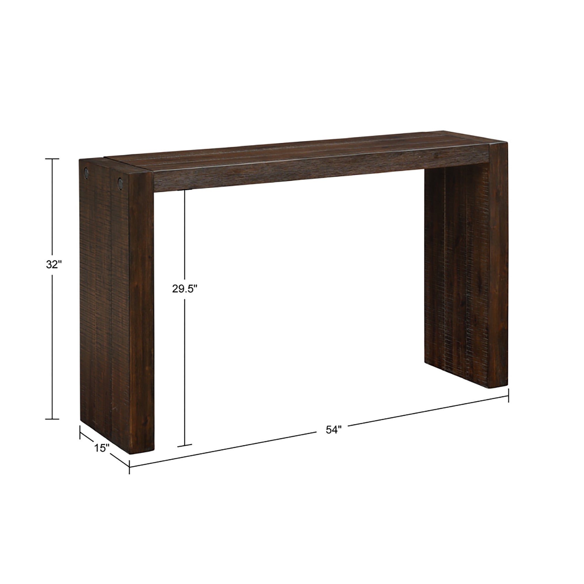 Solid Wood Waterfall Console Table