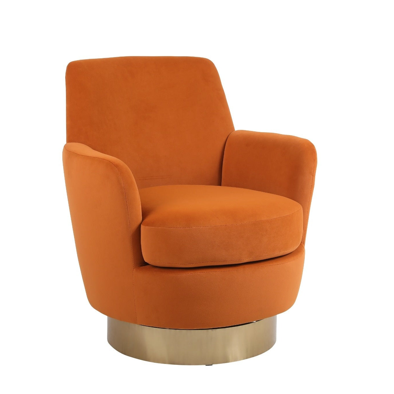 Velvet Swivel Barrel Chair