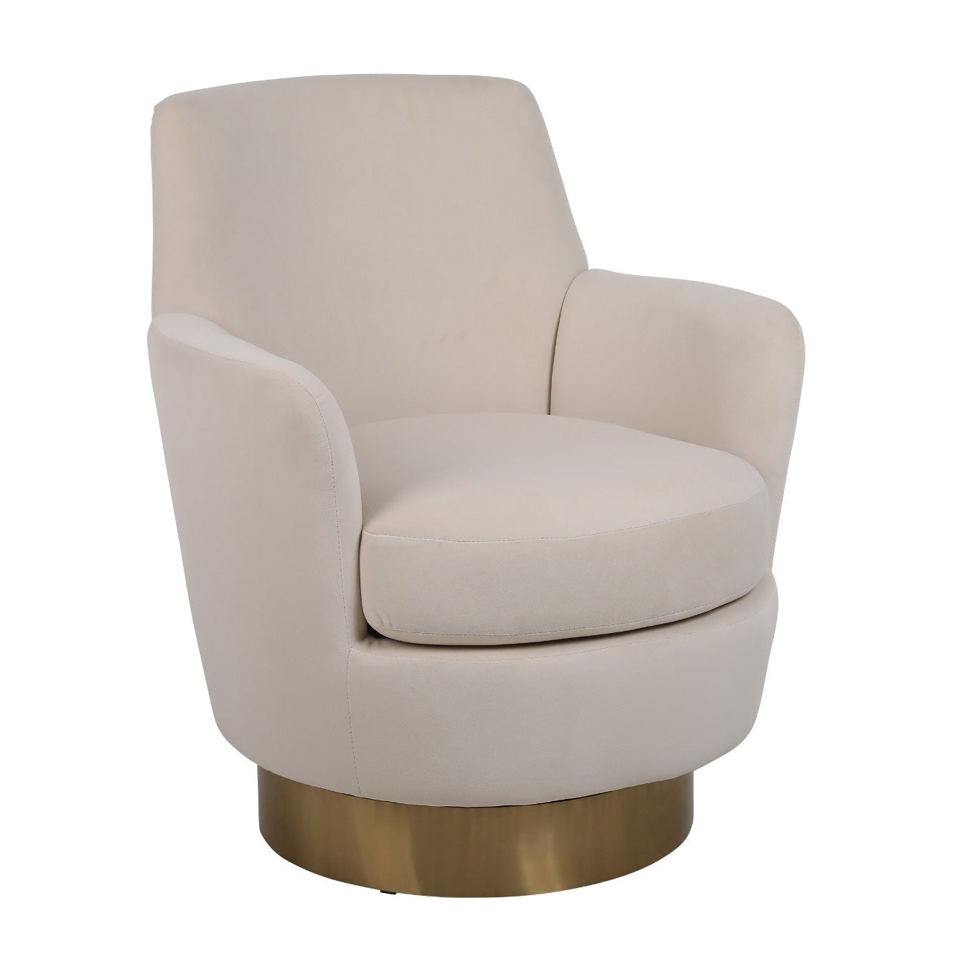 Velvet Swivel Barrel Chair