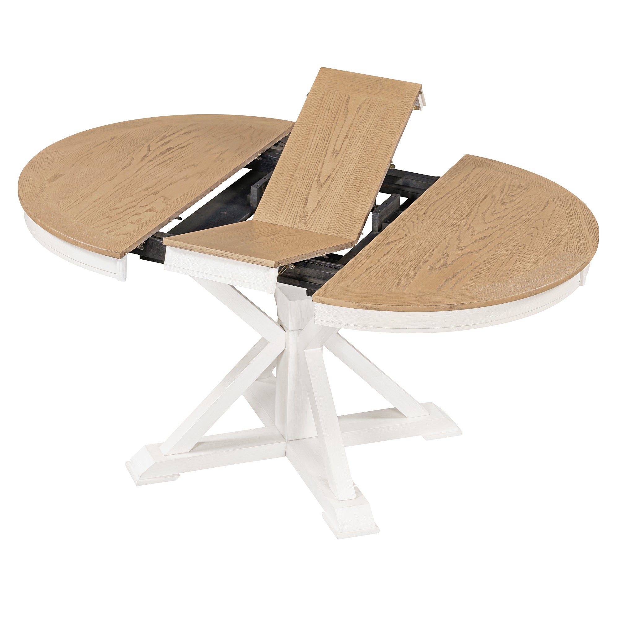 Retro Round Extendable Dining Table