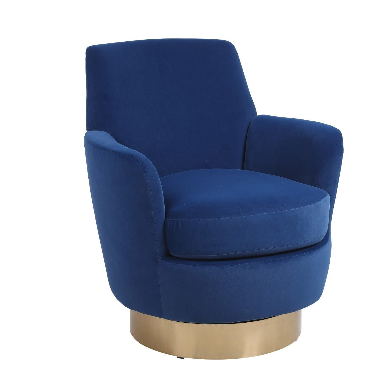 Velvet Swivel Barrel Chair