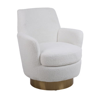 Velvet Swivel Barrel Chair