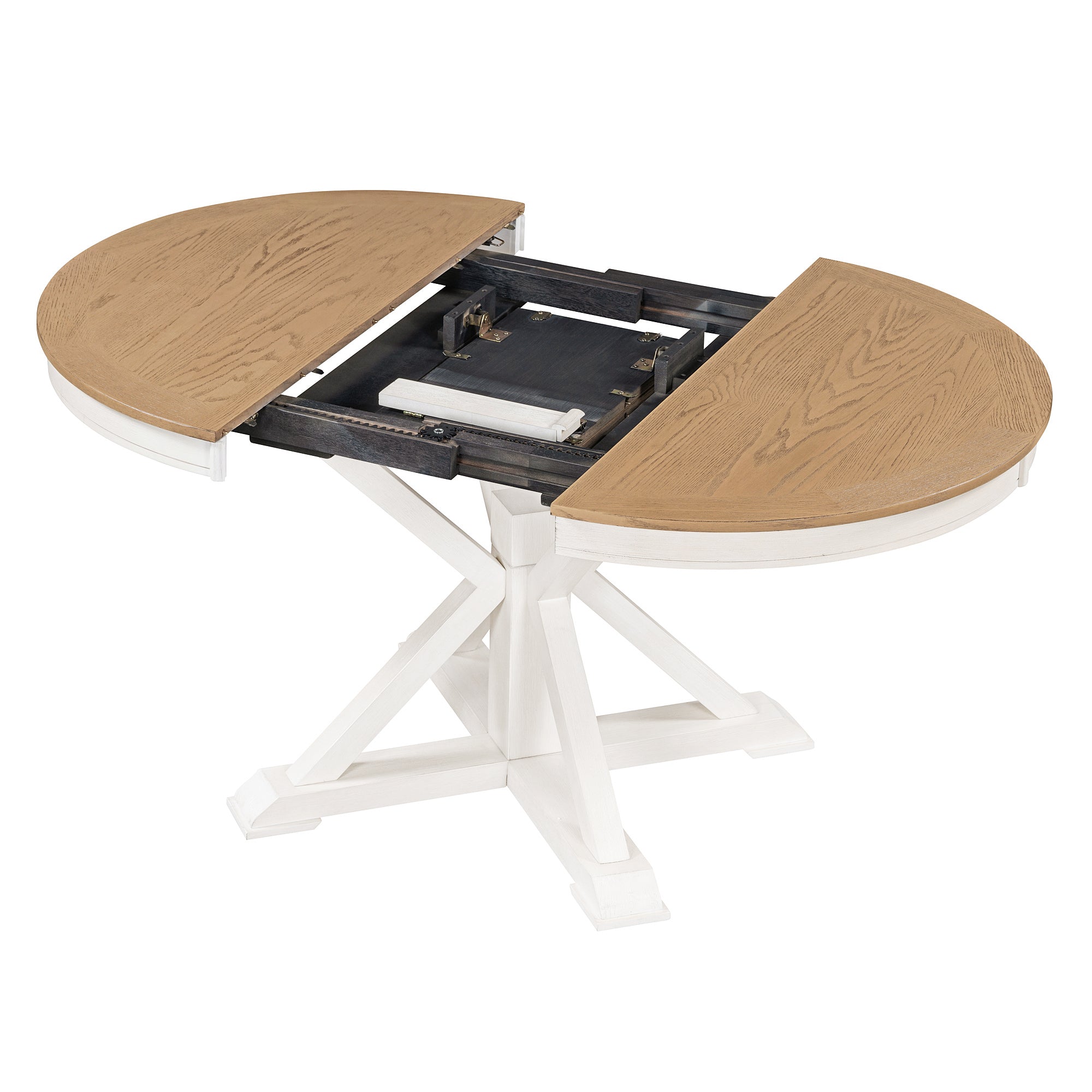 Retro Round Extendable Dining Table