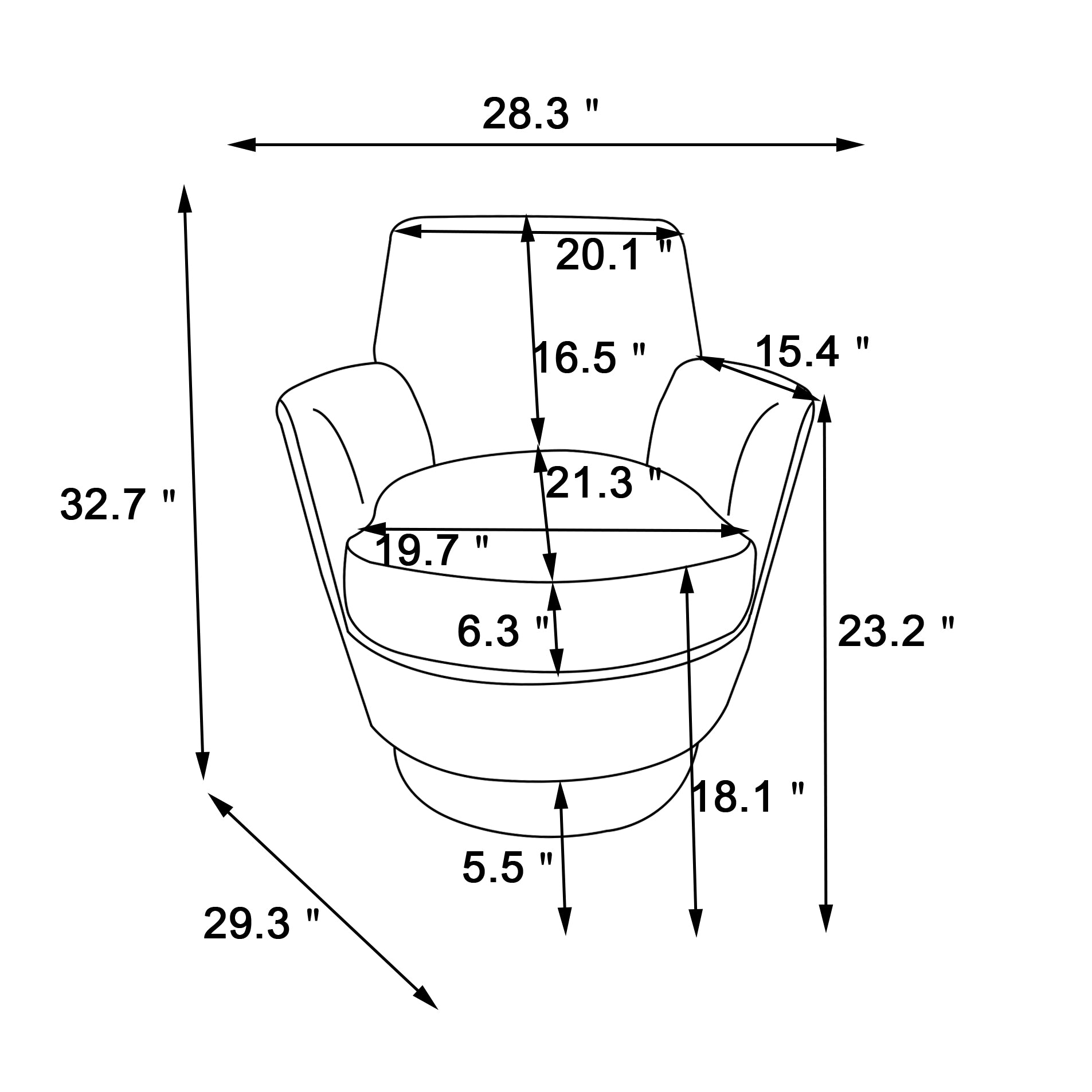 Velvet Swivel Barrel Chair