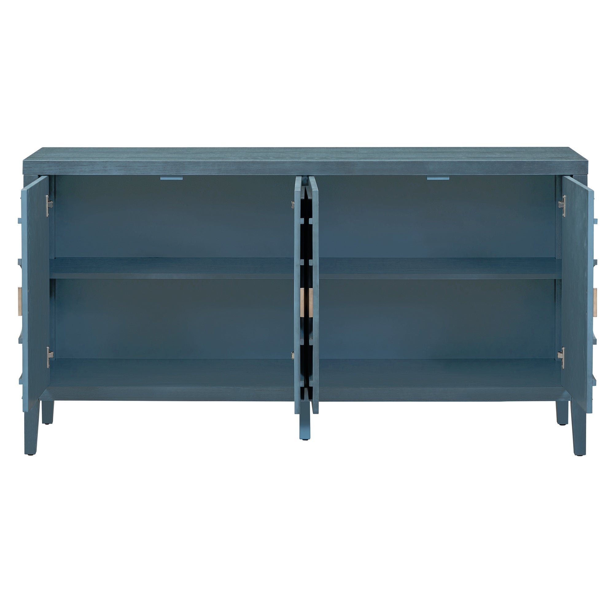 Circular Groove Design Retro Sideboard