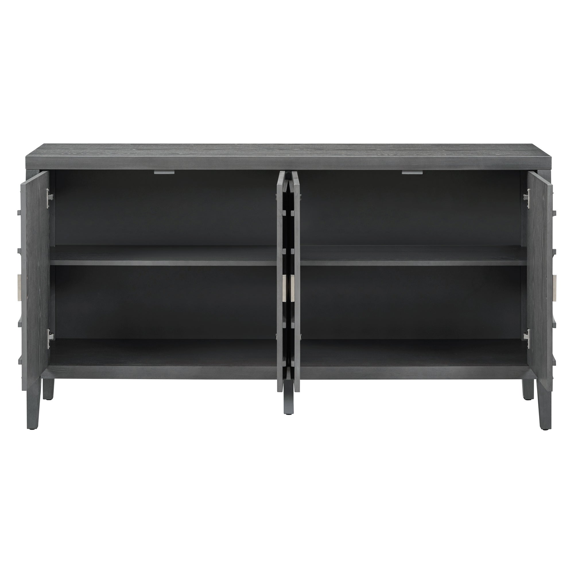 Circular Groove Design Retro Sideboard