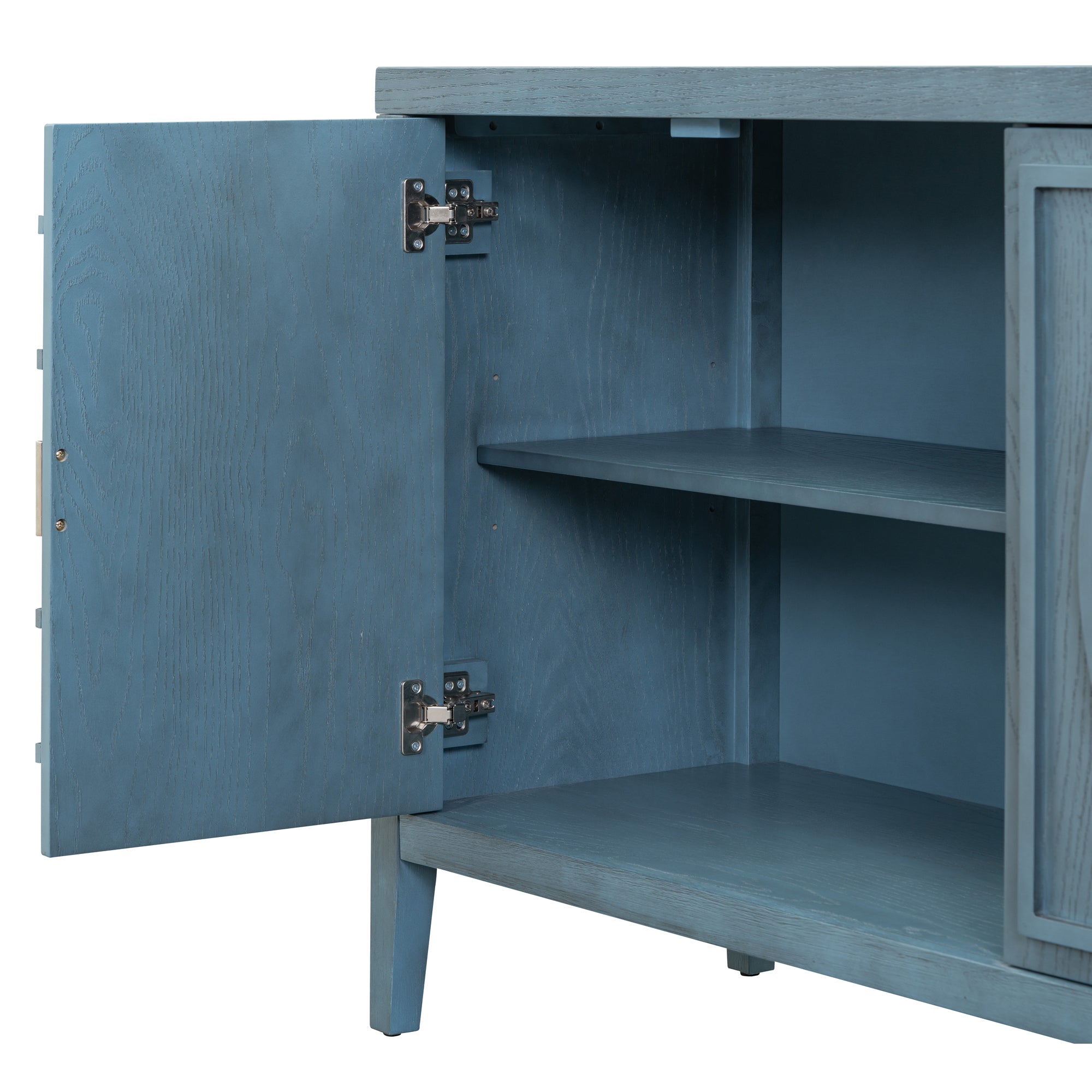 Circular Groove Design Retro Sideboard