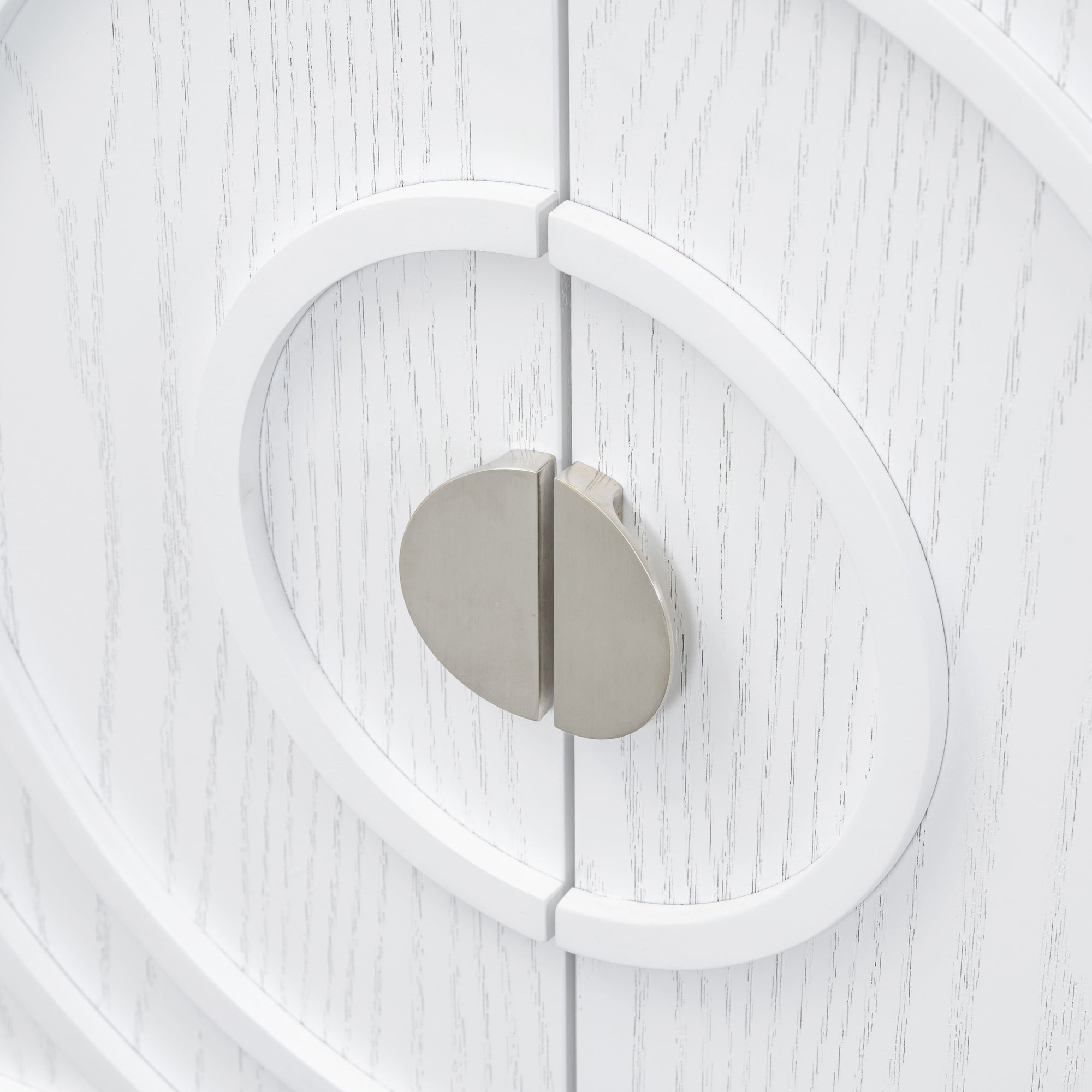 Circular Groove Design Retro Sideboard