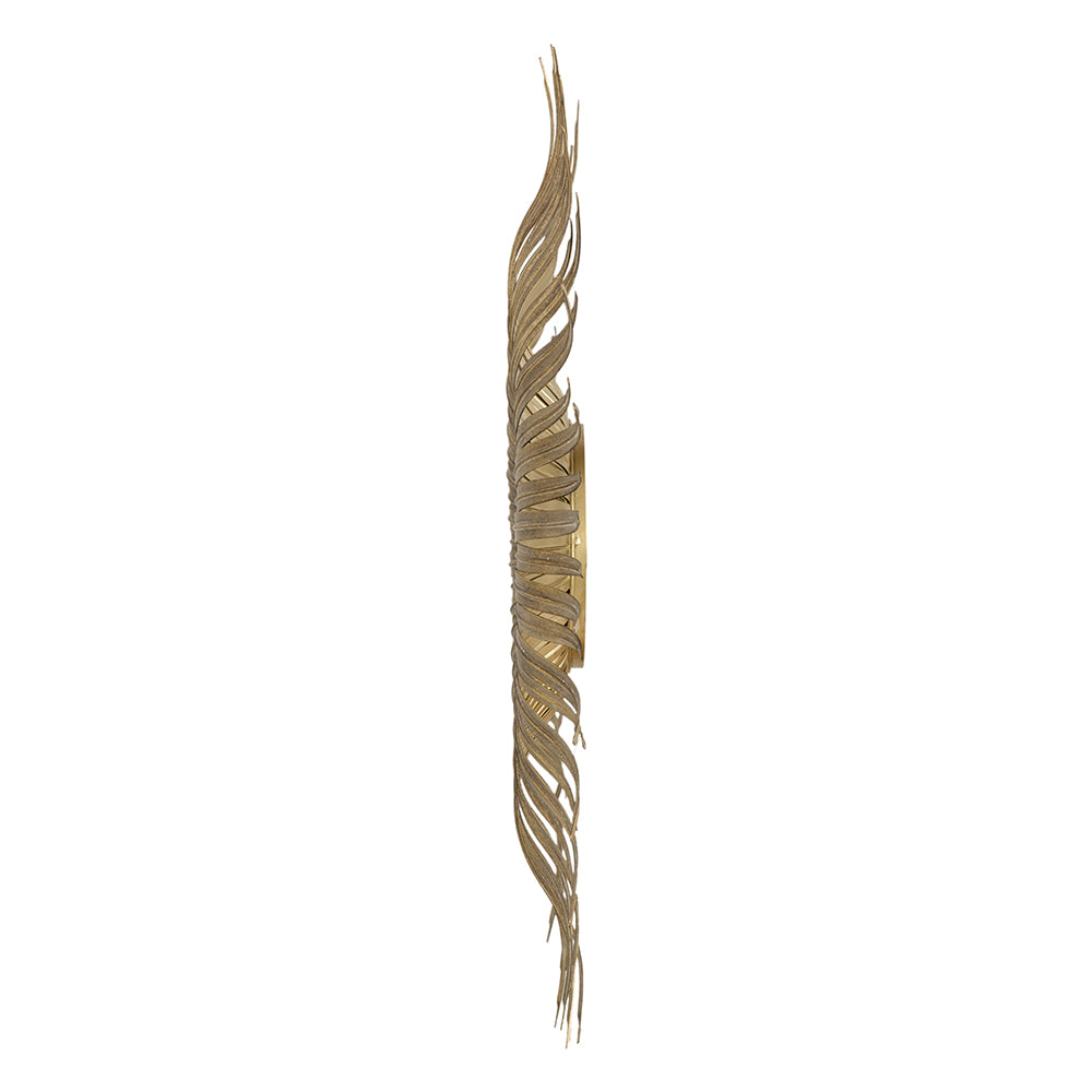 28.3' in Retro Design Gold Sunburst Metal Wall Mirror Decorative Mirror