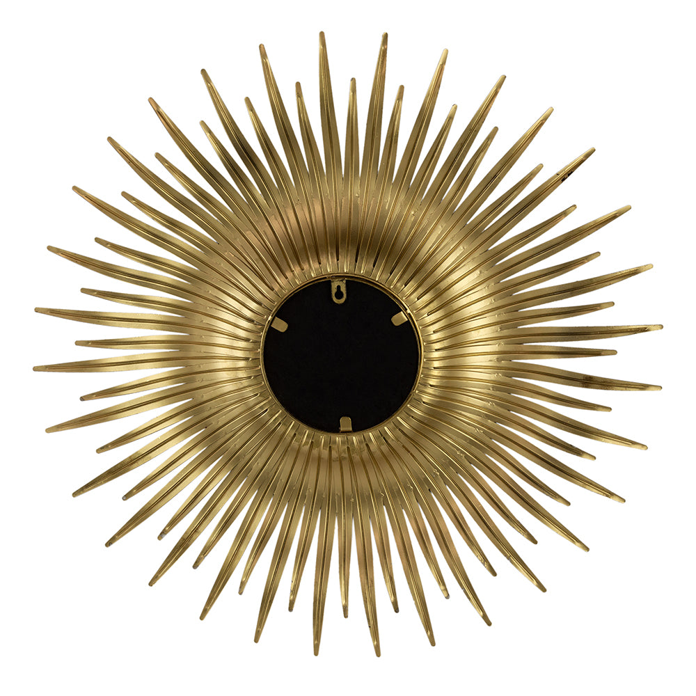 28.3' in Retro Design Gold Sunburst Metal Wall Mirror Decorative Mirror