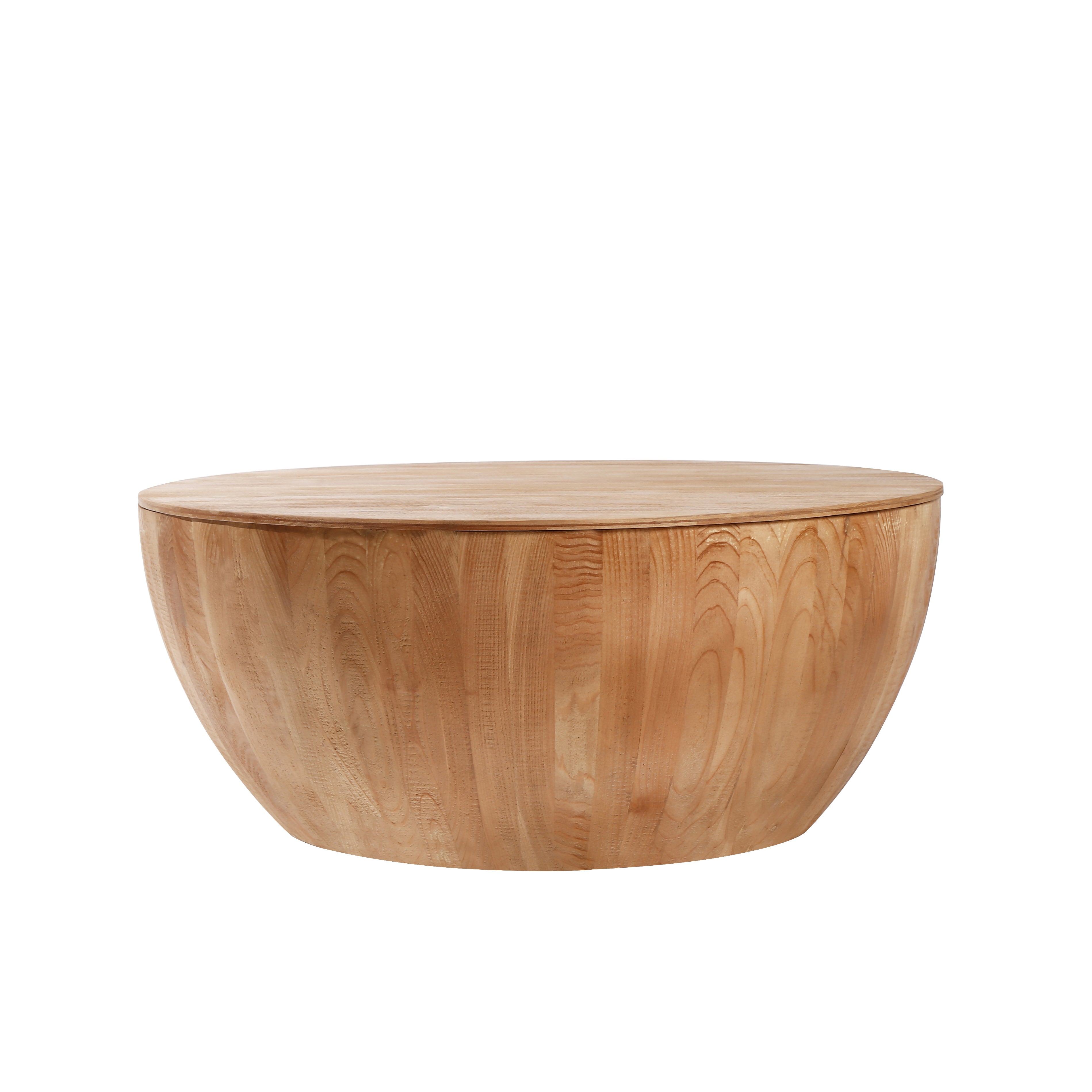 Short Bucket Shaped Drum Coffee Table