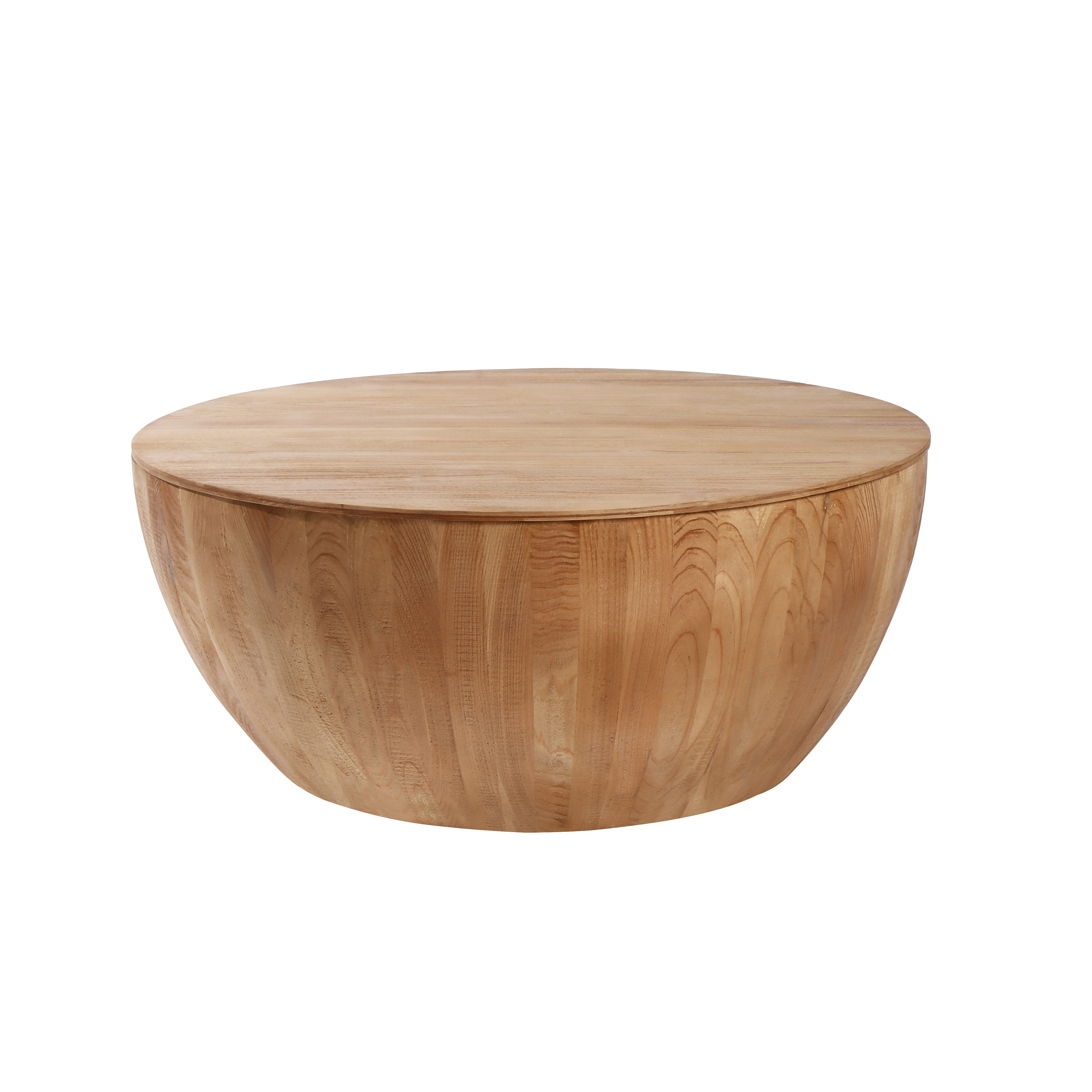 Short Bucket Shaped Drum Coffee Table