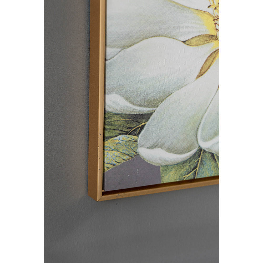 White and Gold Botanical Wall Art Prints