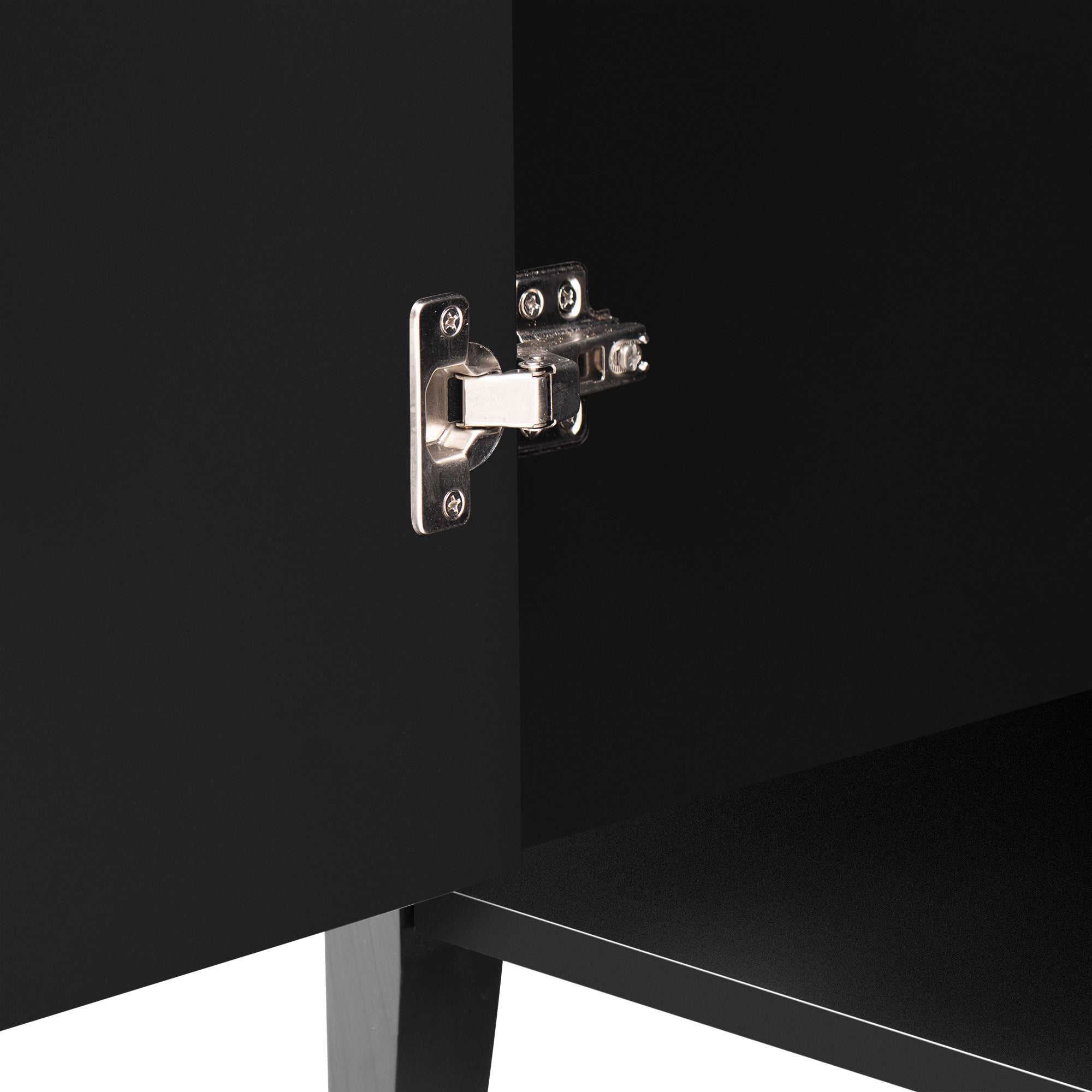 Three-Door Storage Cabinet with Metal Handles