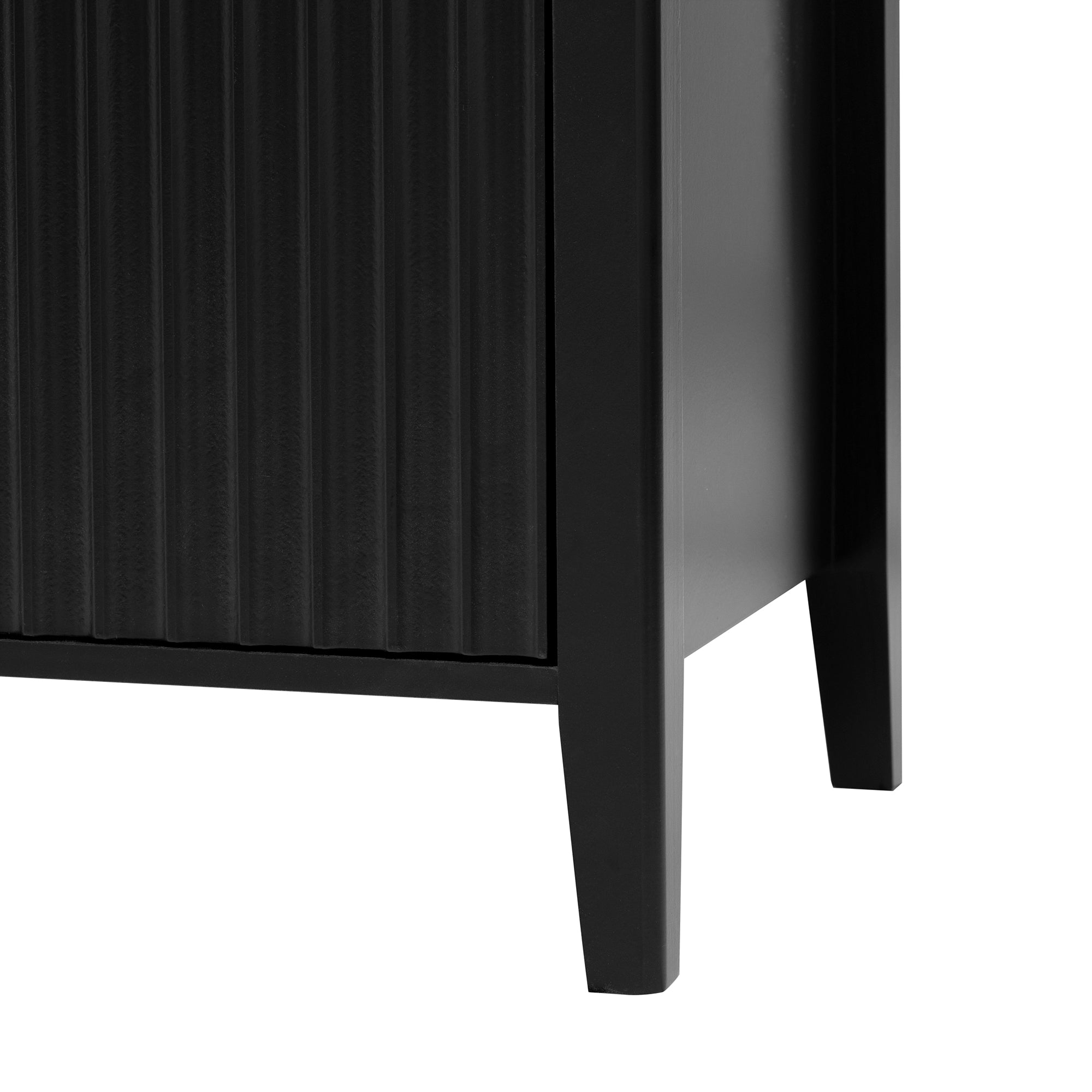 Three-Door Storage Cabinet with Metal Handles