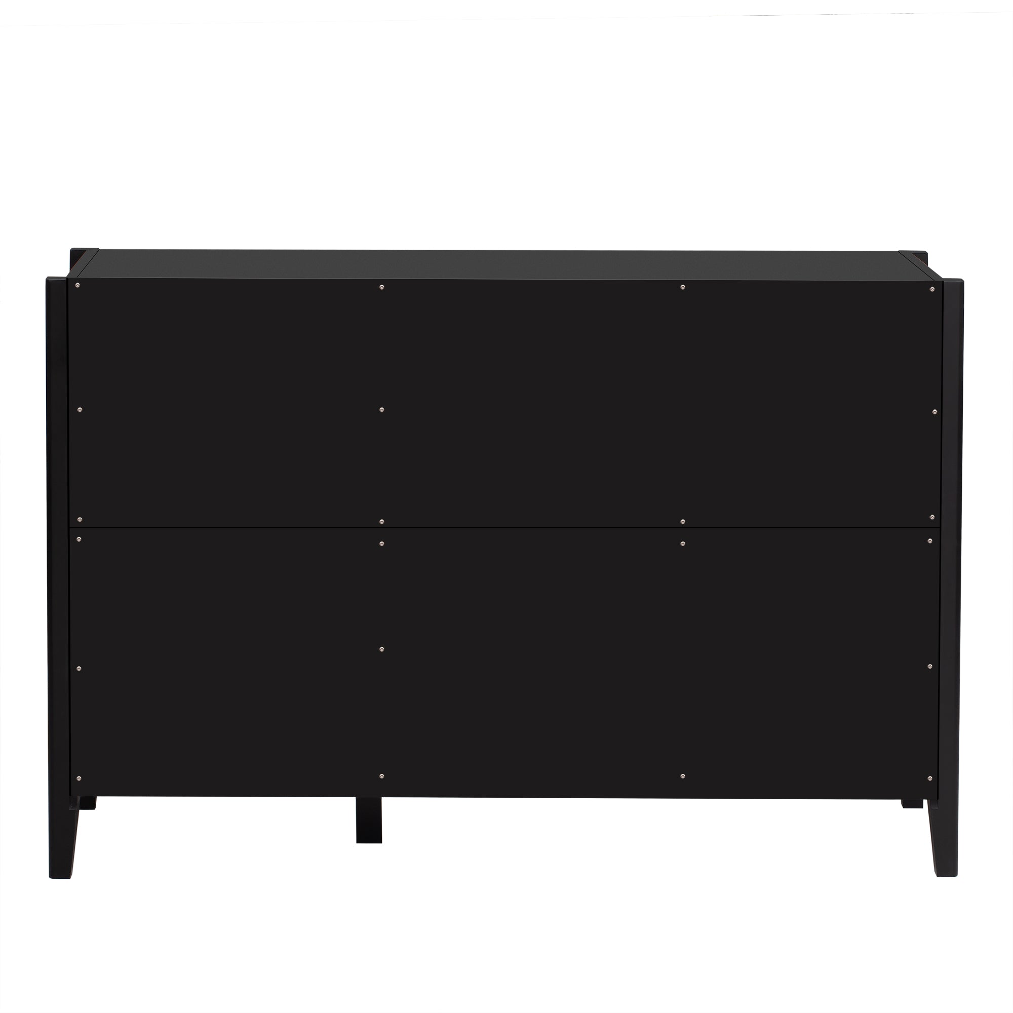 Three-Door Storage Cabinet with Metal Handles