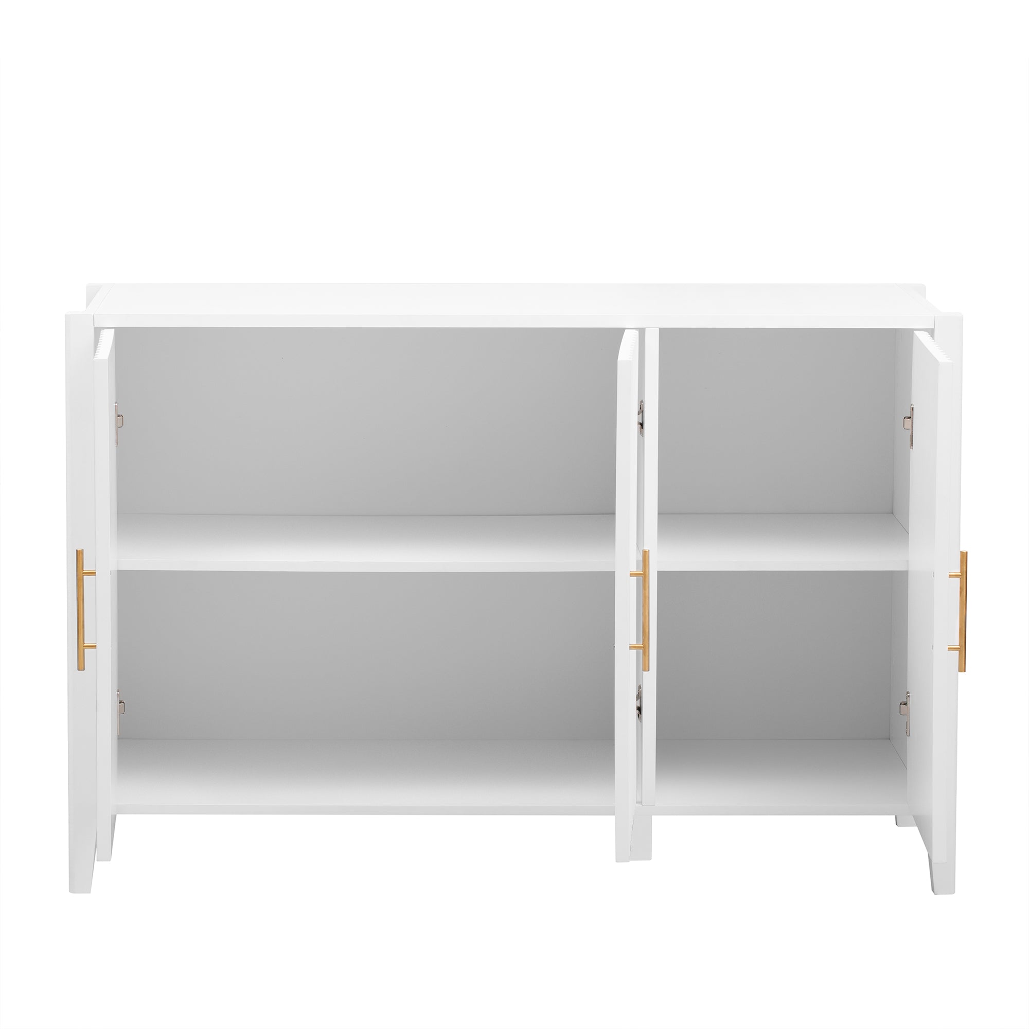 Three-Door Storage Cabinet with Metal Handles