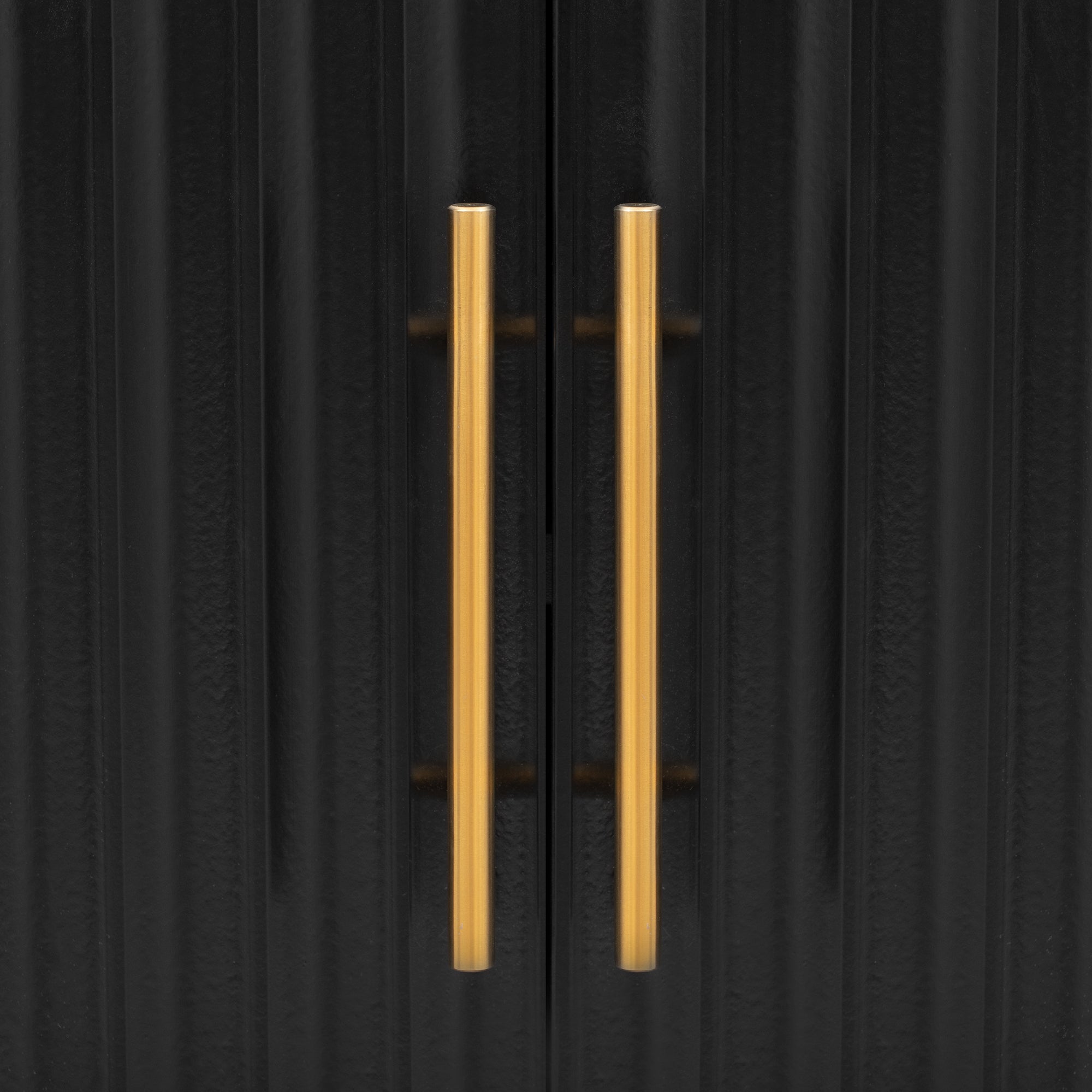Three-Door Storage Cabinet with Metal Handles