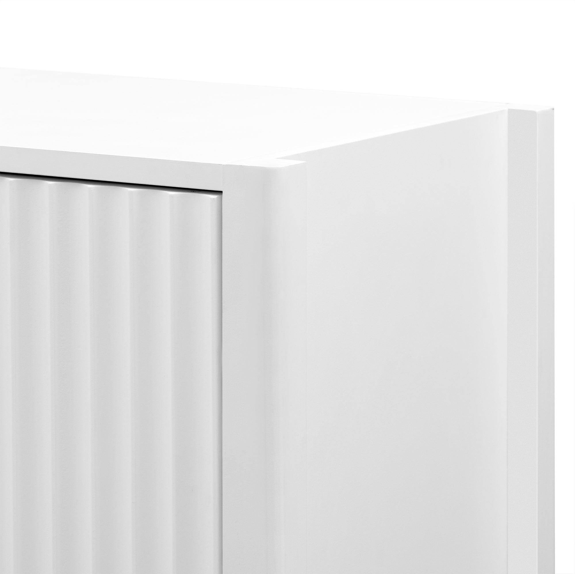 Three-Door Storage Cabinet with Metal Handles