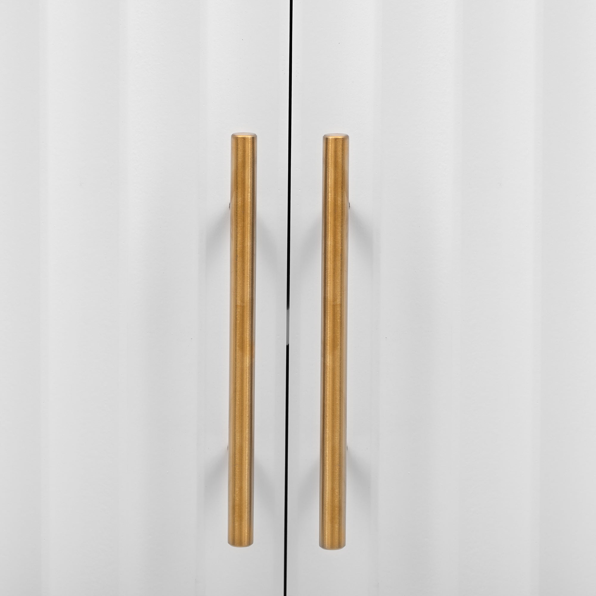 Three-Door Storage Cabinet with Metal Handles