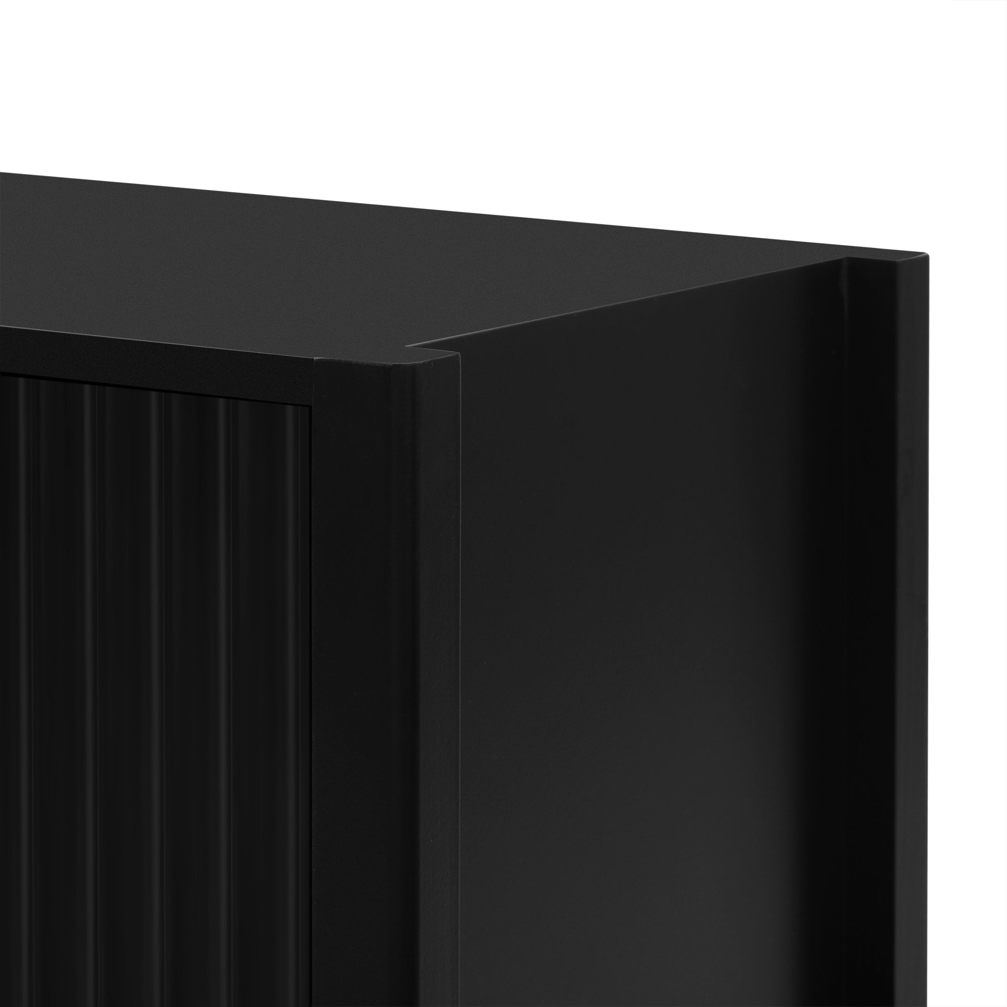 Three-Door Storage Cabinet with Metal Handles