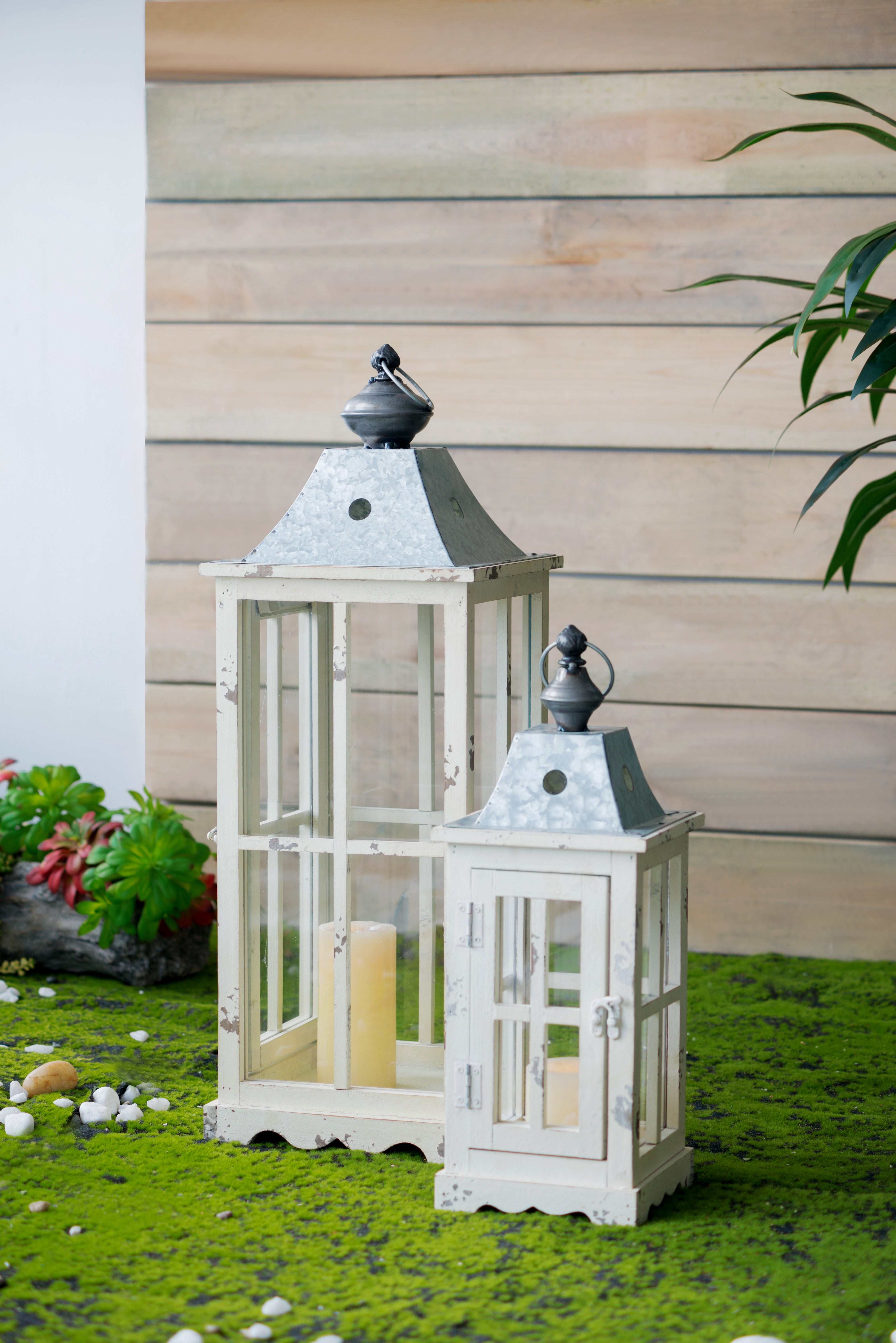 Classic White Lantern, Set of 2