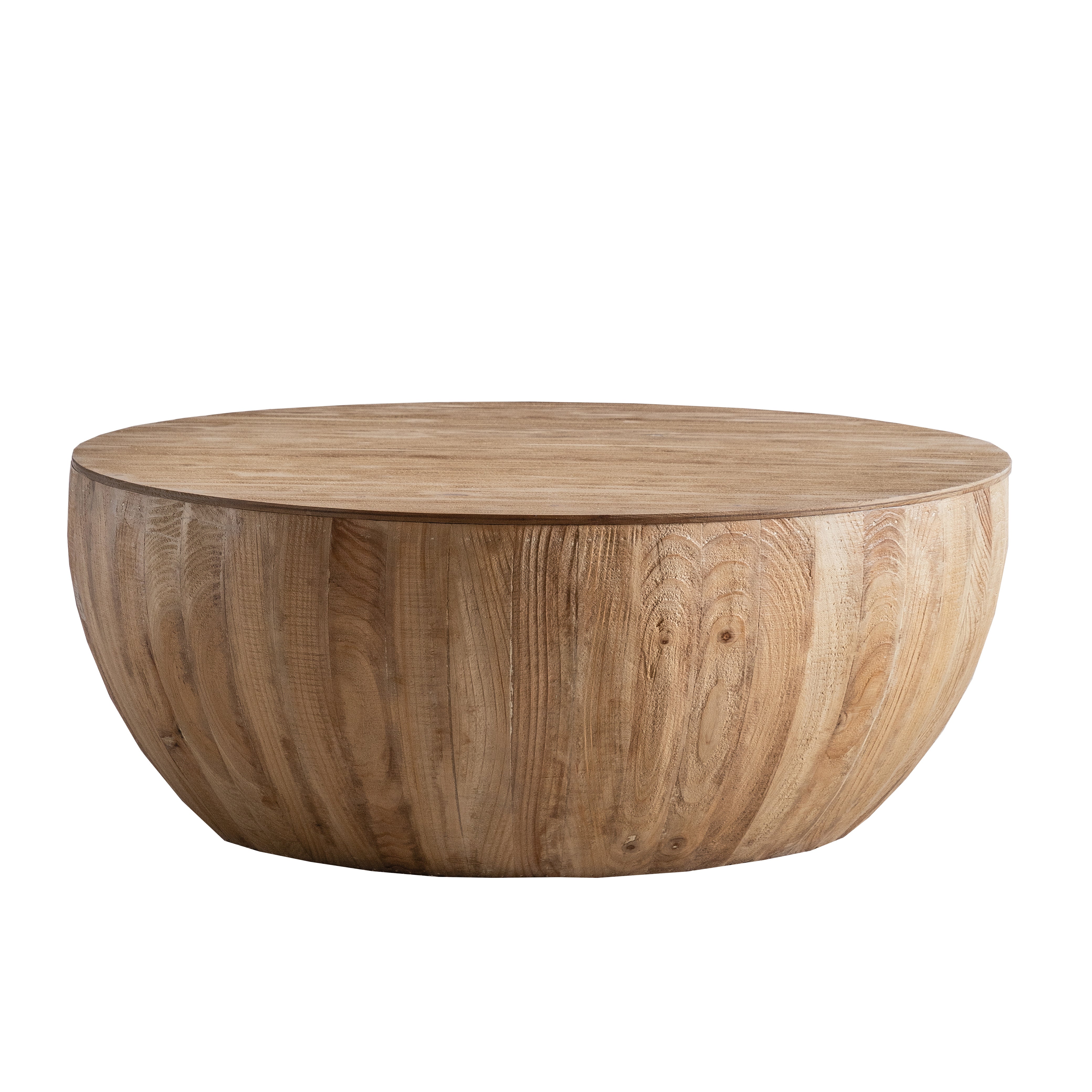Short Bucket Shaped Drum Coffee Table