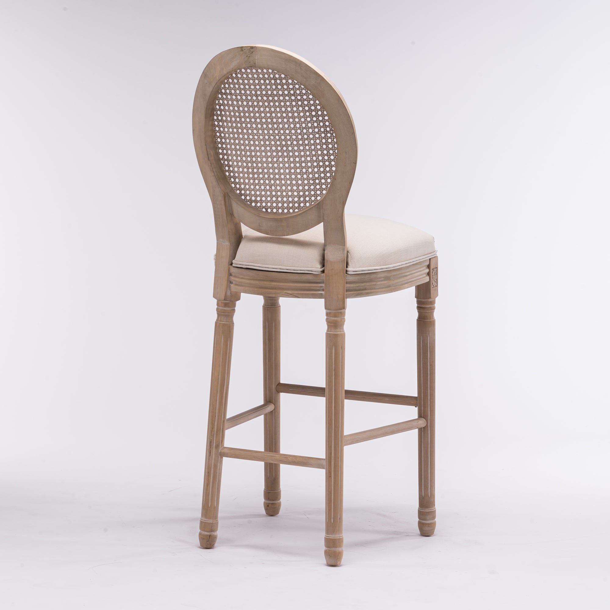 French Country Wooden Barstools,Set of  2