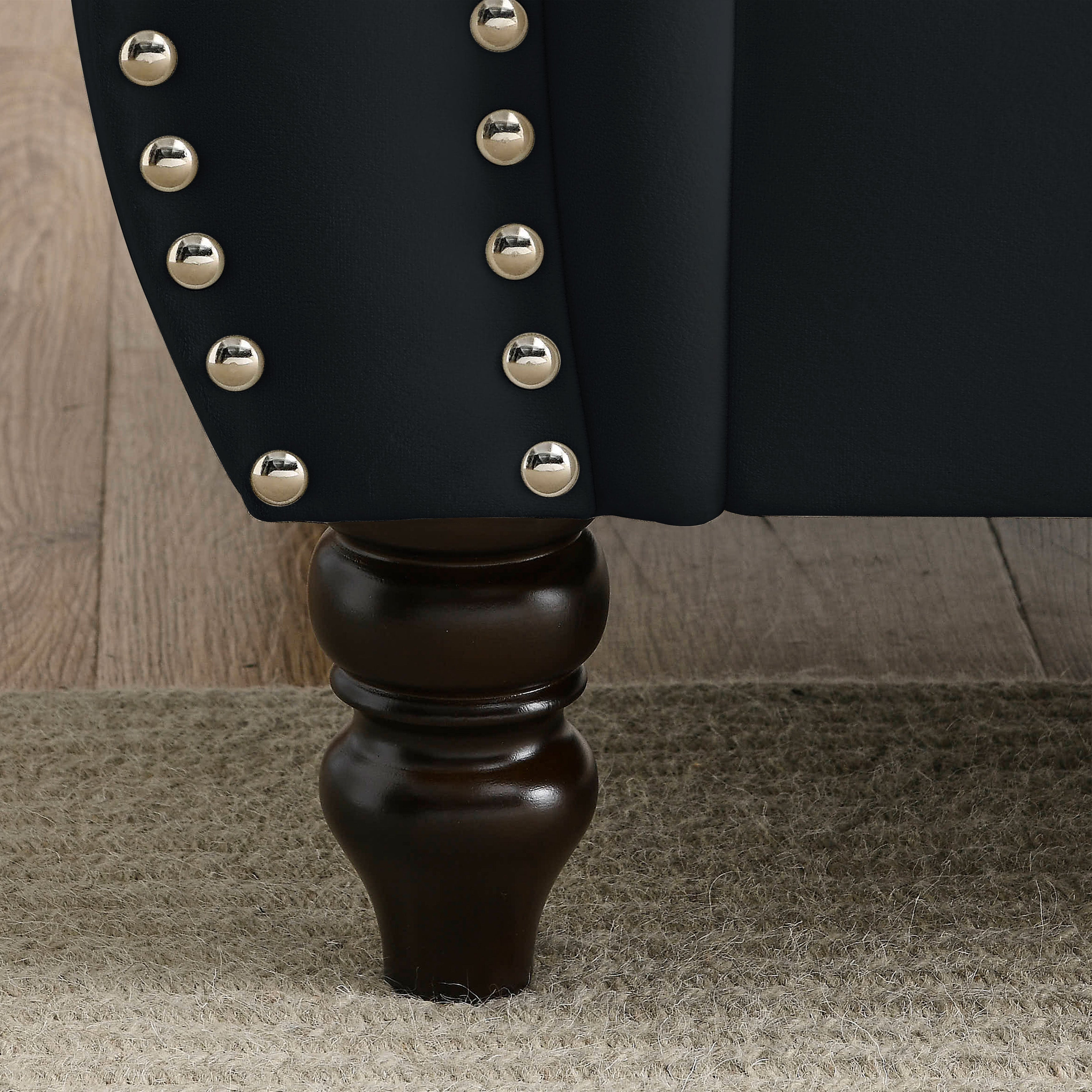 Nailhead Velvet Chesterfield 3-Seater Sofa
