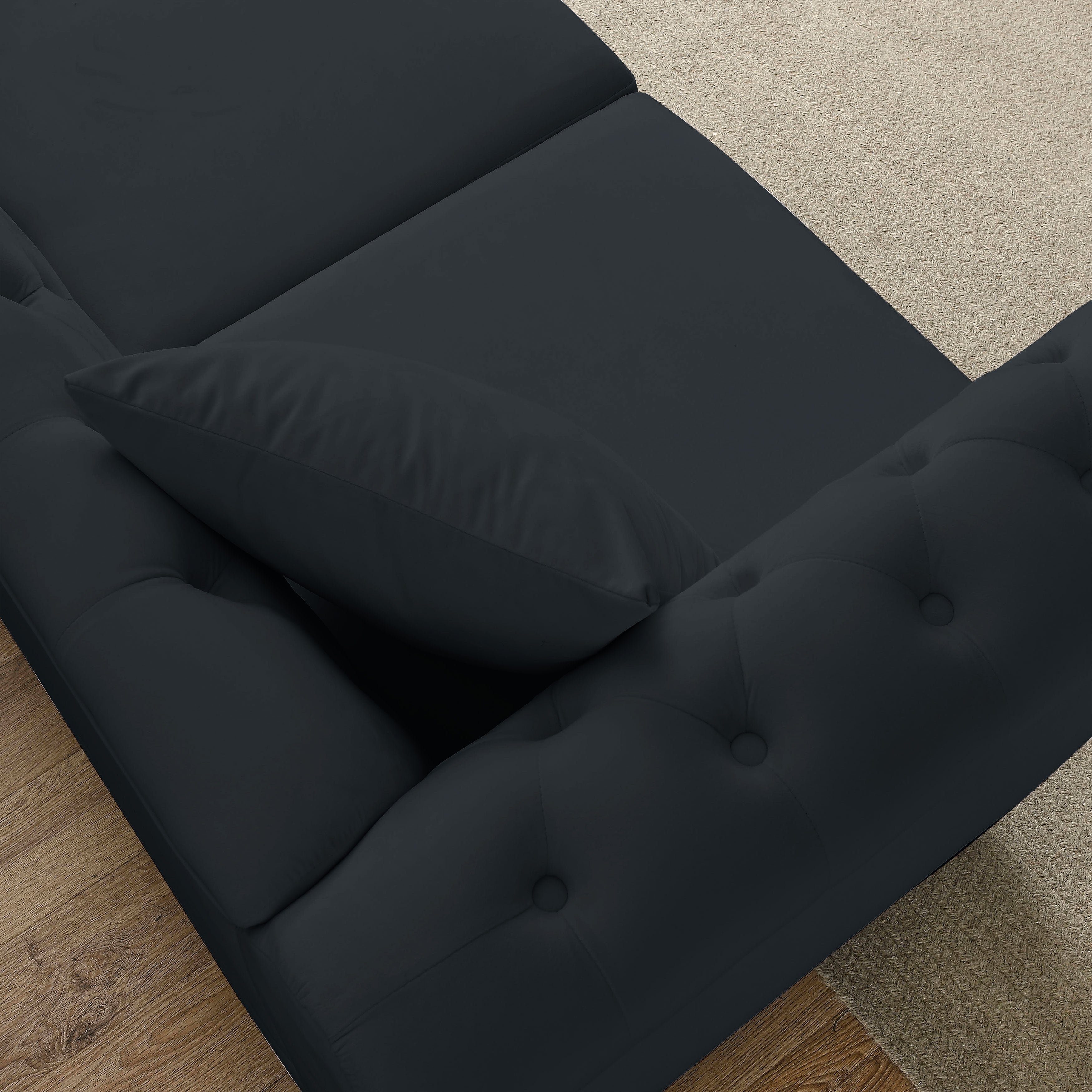 Nailhead Velvet Chesterfield 3-Seater Sofa
