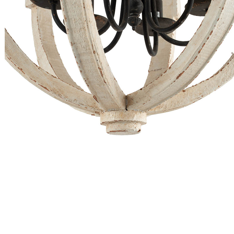 6 - Light Wood Chandelier
