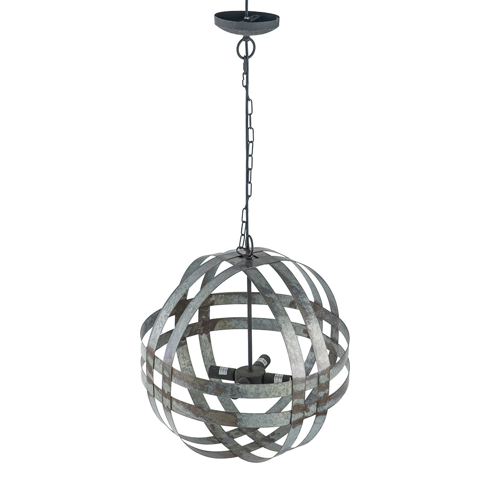 4 - Light Galvanized Chandelier