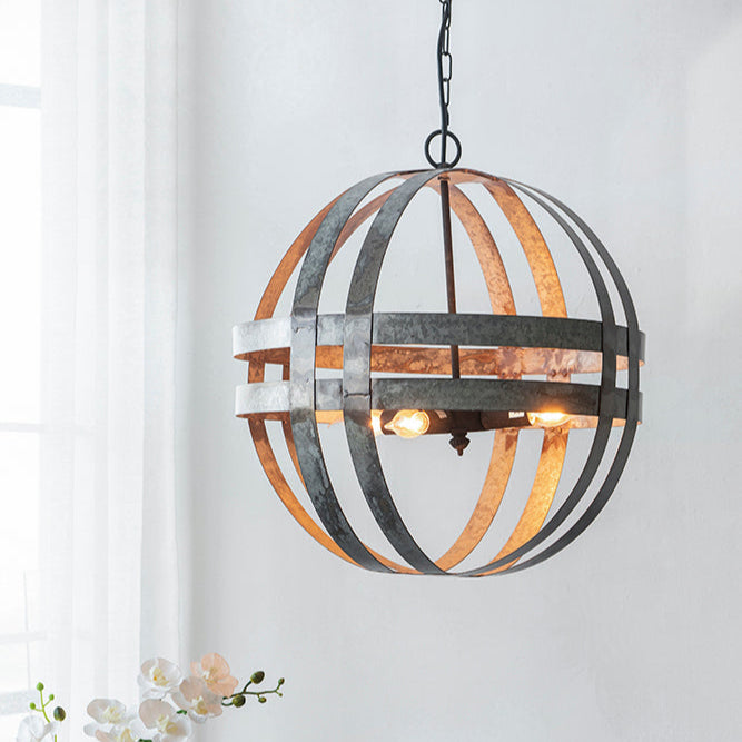 4 - Light Galvanized Chandelier
