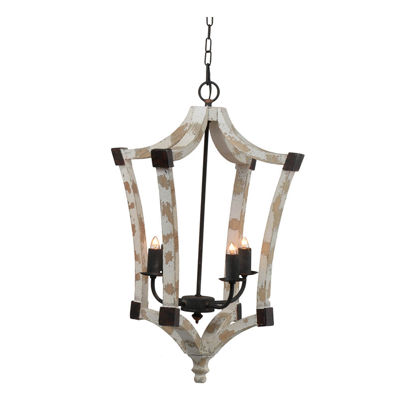 4 - Light Wood Chandelier
