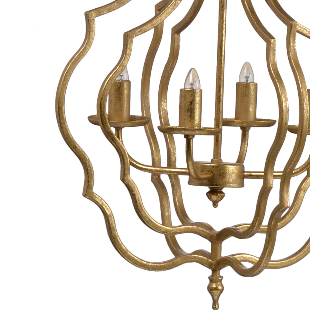 4-Light Metal Chandelier