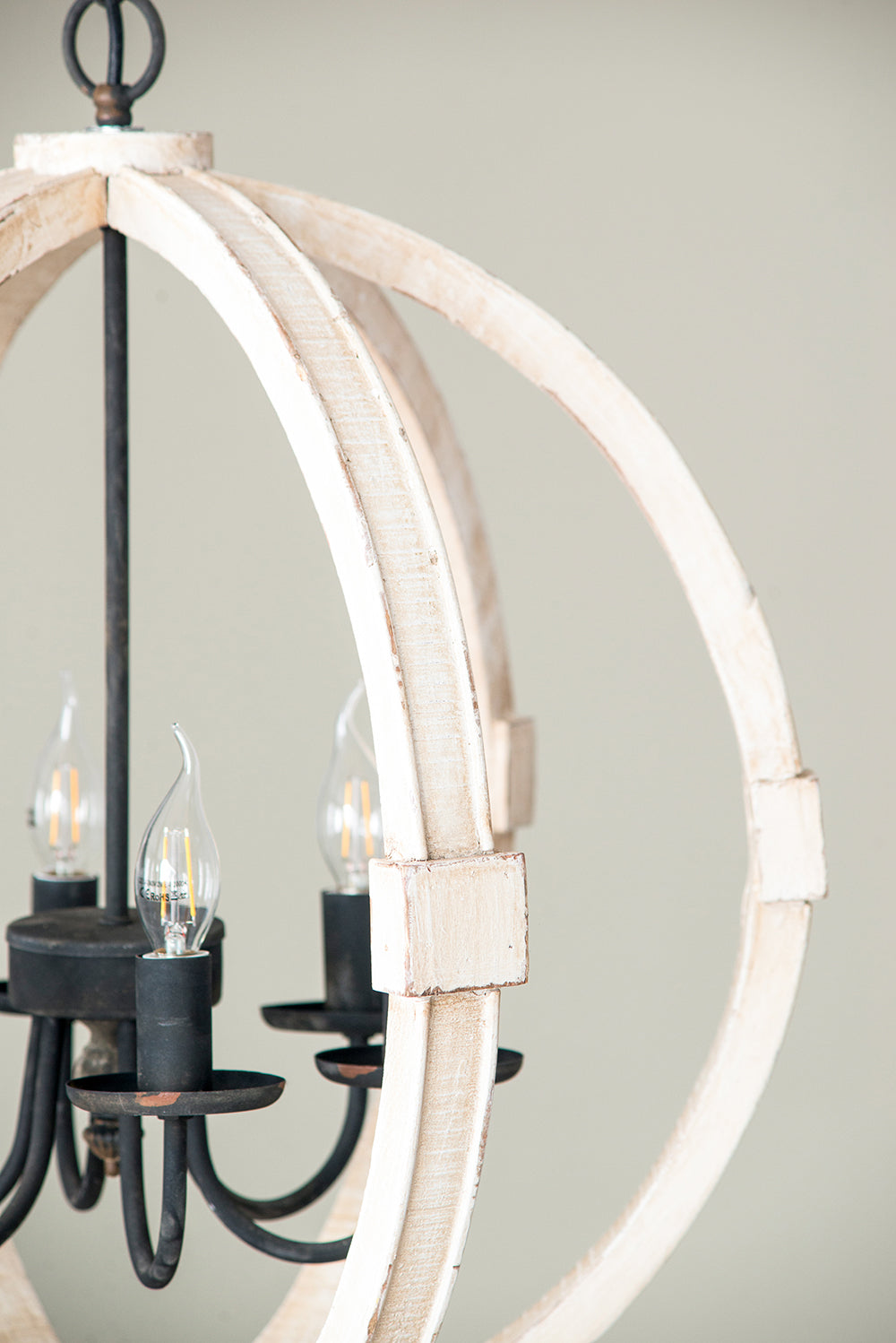 6 - Light Wood Chandelier