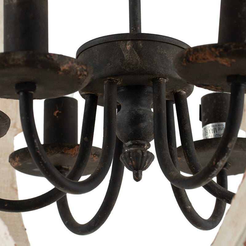 6 - Light Wood Chandelier